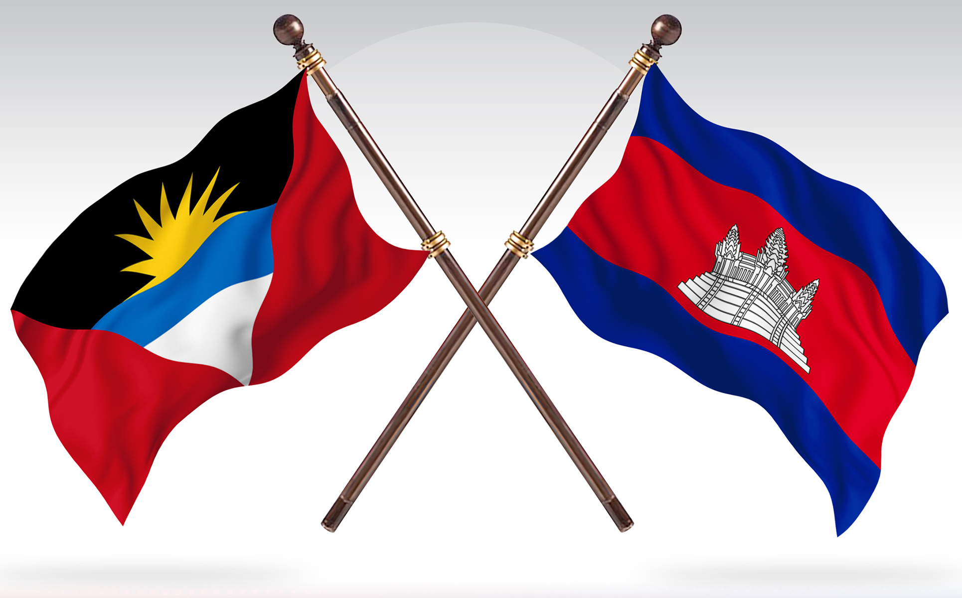 Download Иллюстрация "Antigua versus Cambodia Two Countries Flags - Illustration" / Antigua versus Cambodia Two Countries Flags - Illustration - Иллюстрация на тему графика national,patriotic,europe,asia,republic,map,flag,country,cartography,geography,nation,illustration,graphic,vector,state,world,isolated,symbol,border,icon