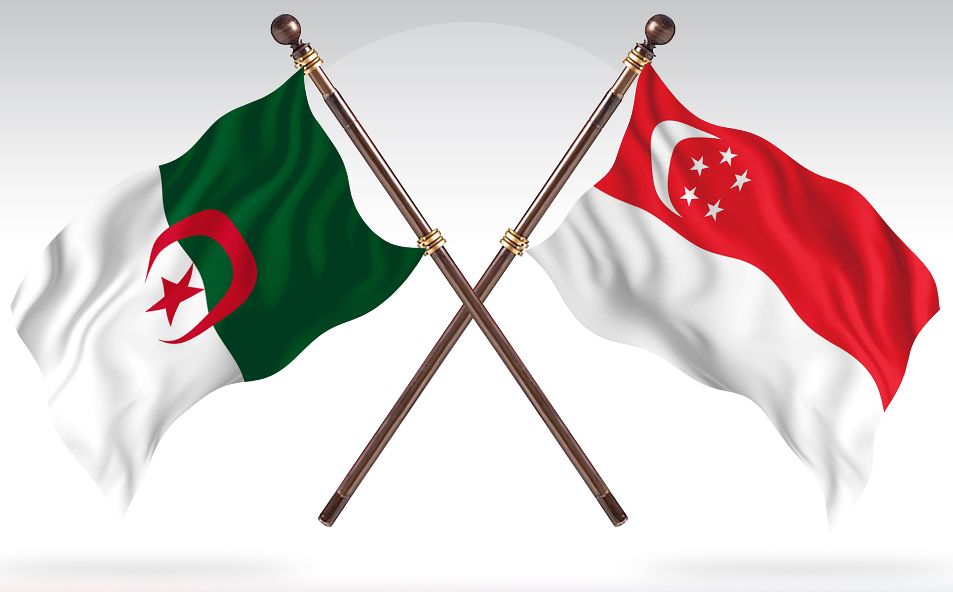 Download Иллюстрация "Algeria versus Singapore Two Countries Flags - Illustration" / Algeria versus Singapore Two Countries Flags - Illustration - Иллюстрация на тему графика national,patriotic,europe,asia,republic,map,flag,country,cartography,geography,nation,illustration,graphic,vector,state,world,isolated,symbol,border,icon
