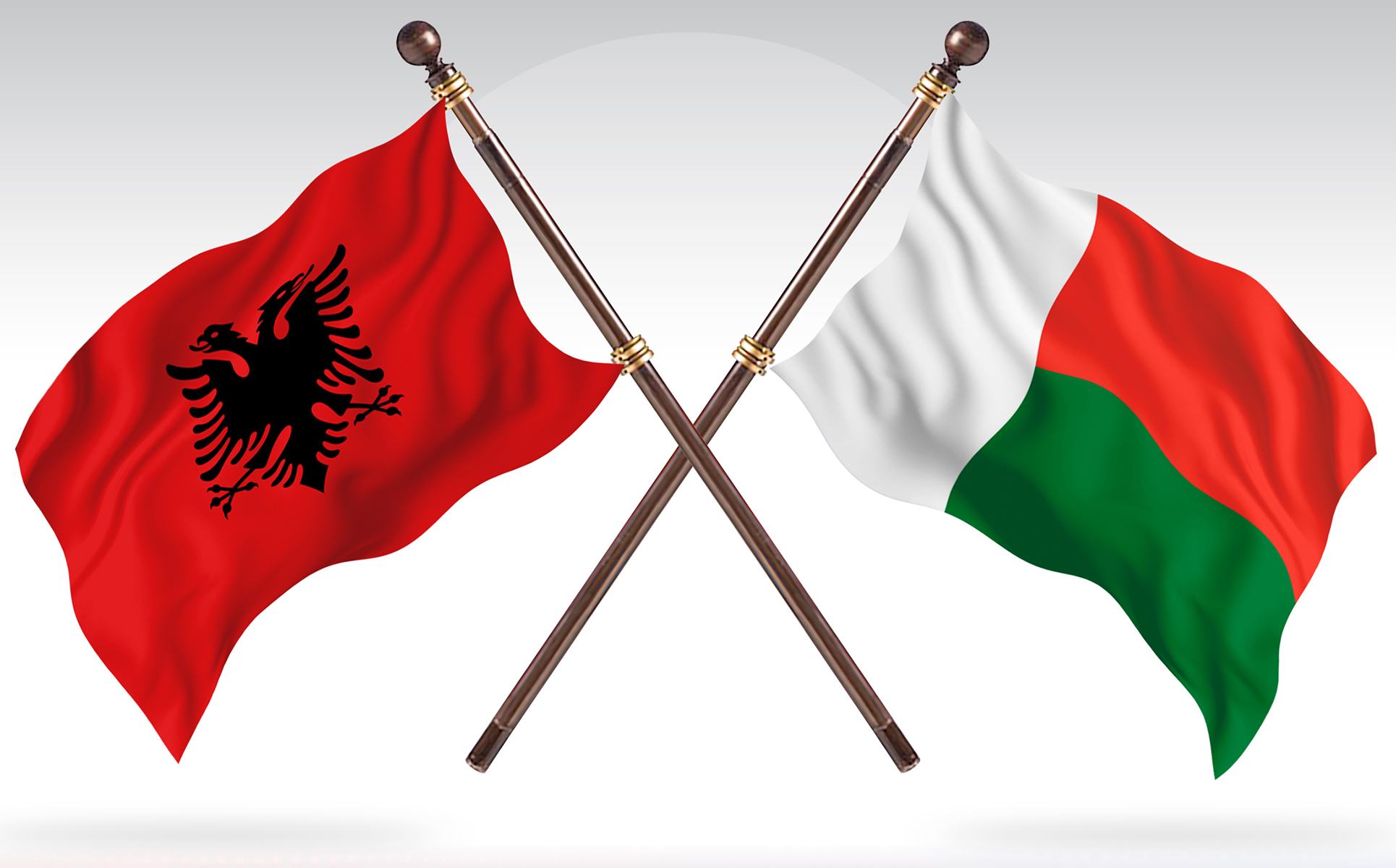 Download Иллюстрация "Albania versus Madagascar Two Countries Flags - Illustration" / Albania versus Madagascar Two Countries Flags - Illustration - Иллюстрация на тему графика national,patriotic,europe,asia,republic,map,flag,country,cartography,geography,nation,illustration,graphic,vector,state,world,isolated,symbol,border,icon