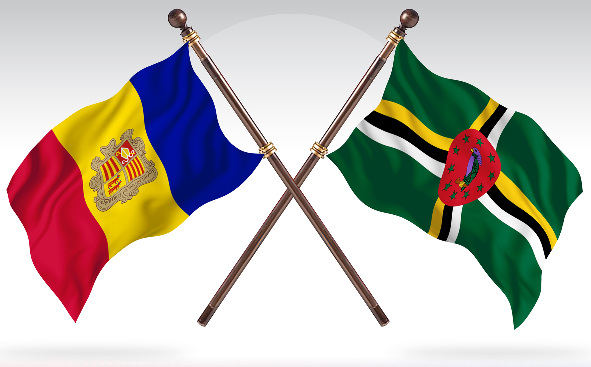 Download Иллюстрация "Andorra versus Dominica Two Countries Flags - Illustration" / Andorra versus Dominica Two Countries Flags - Illustration - Иллюстрация на тему графика national,patriotic,europe,asia,republic,map,flag,country,cartography,geography,nation,illustration,graphic,vector,state,world,isolated,symbol,border,icon