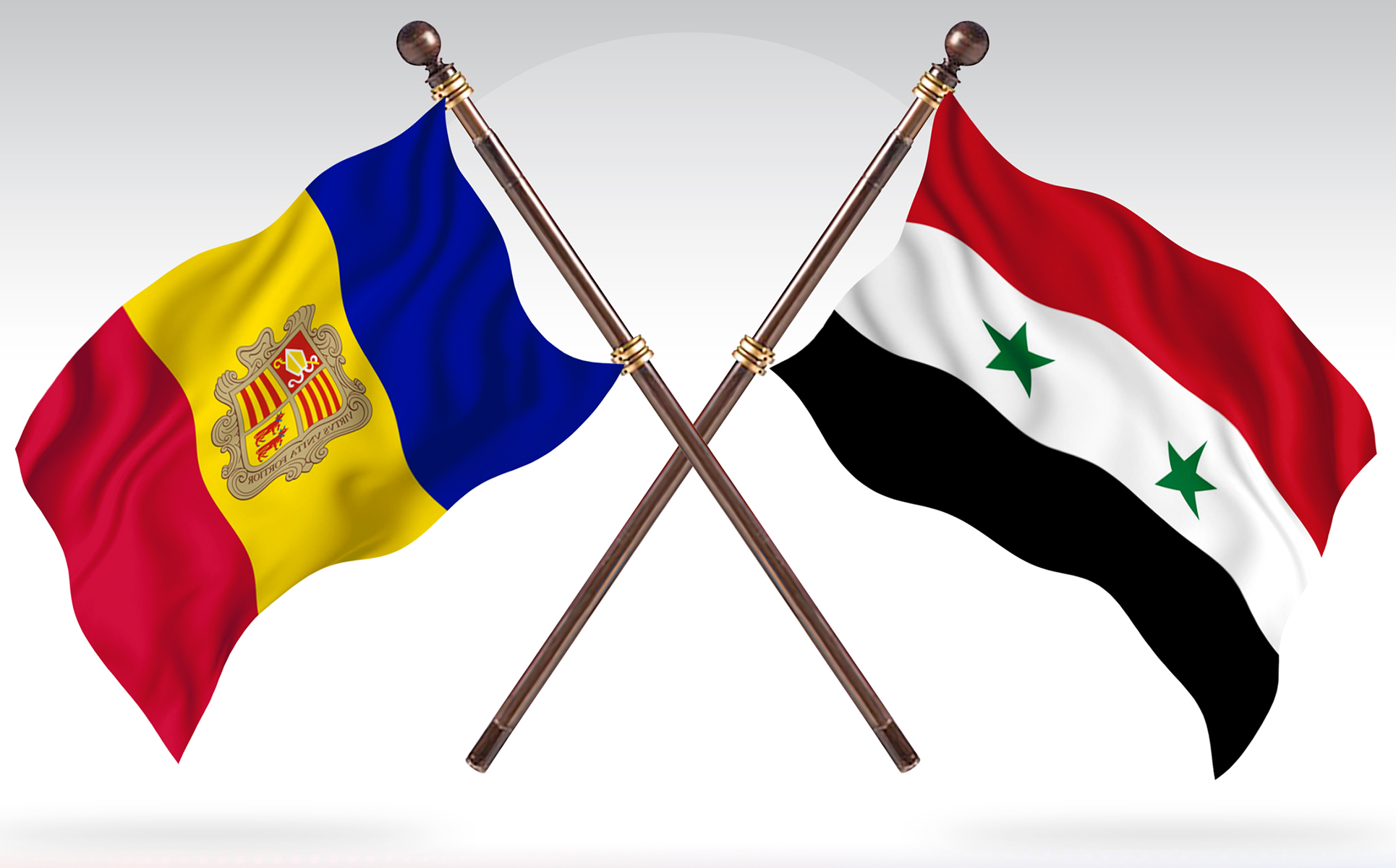 Download Иллюстрация "Andorra versus Syria Two Countries Flags - Illustration" / Andorra versus Syria Two Countries Flags - Illustration - Иллюстрация на тему графика national,patriotic,europe,asia,republic,map,flag,country,cartography,geography,nation,illustration,graphic,vector,state,world,isolated,symbol,border,icon