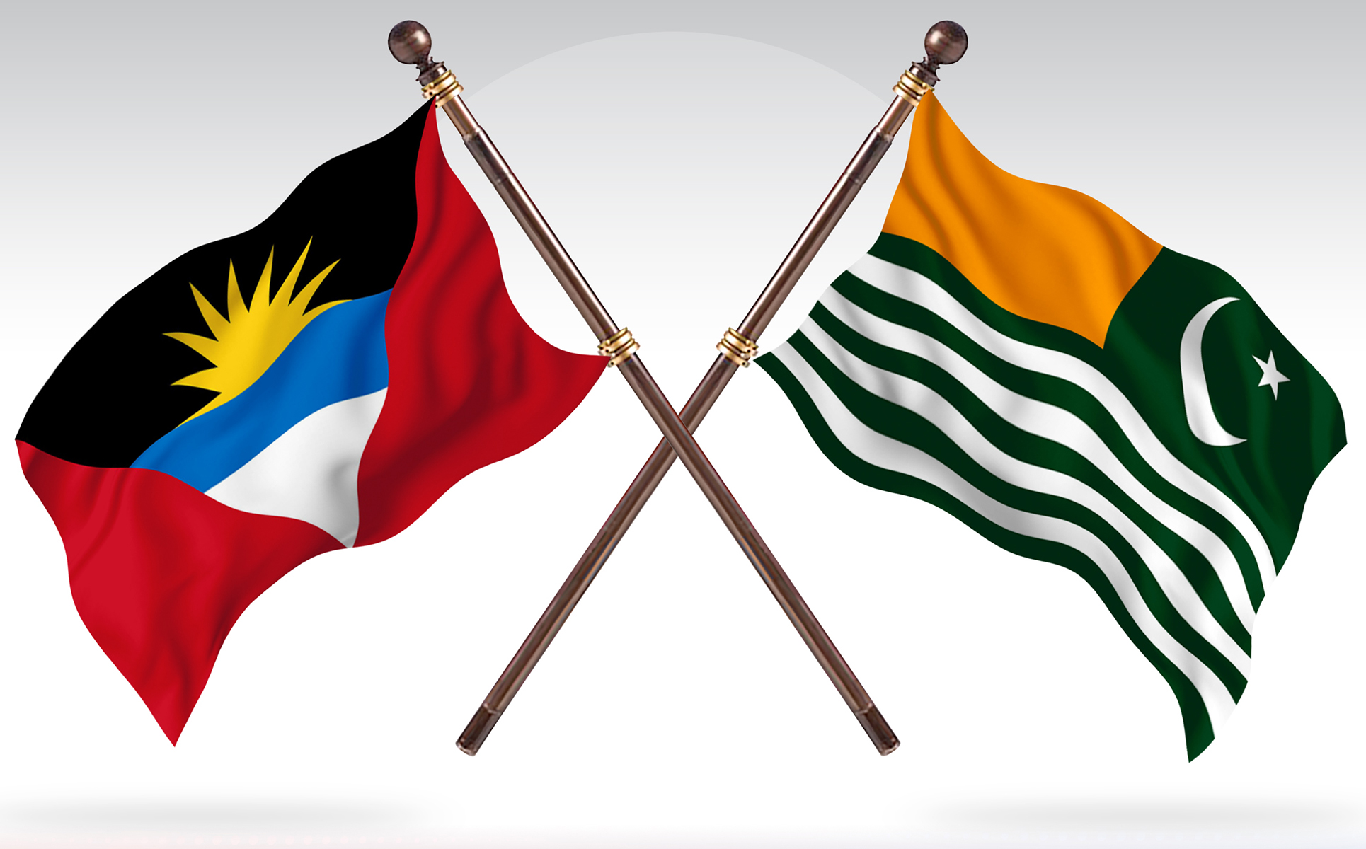 Download Иллюстрация "Antigua versus Kashmir Two Countries Flags - Illustration" / Antigua versus Kashmir Two Countries Flags - Illustration - Иллюстрация на тему графика national,patriotic,europe,asia,republic,map,flag,country,cartography,geography,nation,illustration,graphic,vector,state,world,isolated,symbol,border,icon