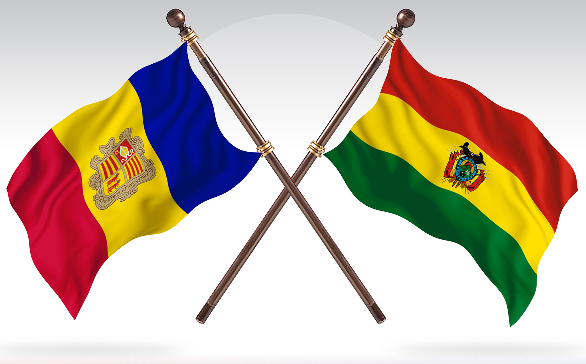 Download Иллюстрация "Andorra versus Bolivia Two Countries Flags - Illustration" / Andorra versus Bolivia Two Countries Flags - Illustration - Иллюстрация на тему графика national,patriotic,europe,asia,republic,map,flag,country,cartography,geography,nation,illustration,graphic,vector,state,world,isolated,symbol,border,icon
