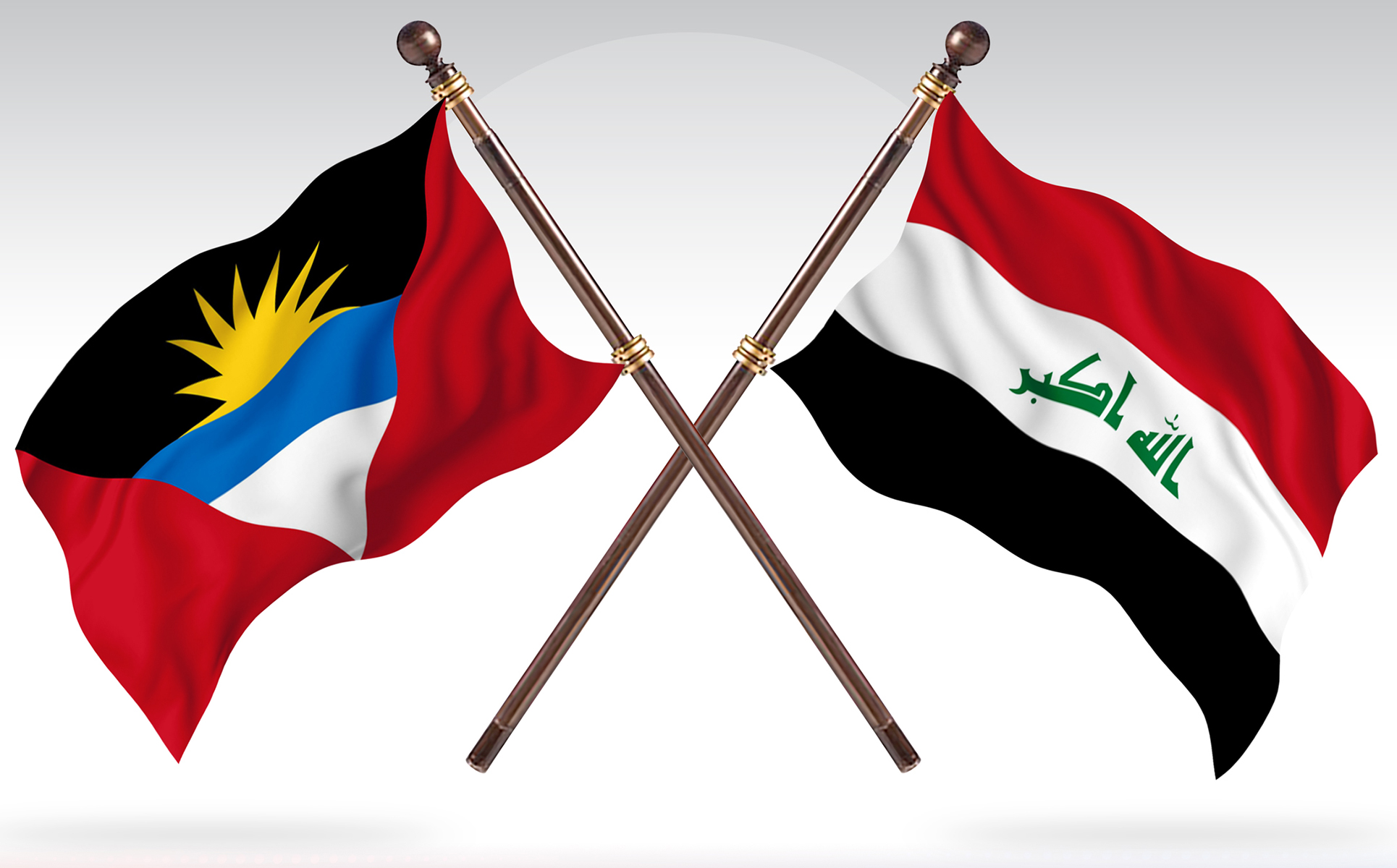 Download Иллюстрация "Antigua versus Iraq Two Countries Flags - Illustration" / Antigua versus Iraq Two Countries Flags - Illustration - Иллюстрация на тему графика national,patriotic,europe,asia,republic,map,flag,country,cartography,geography,nation,illustration,graphic,vector,state,world,isolated,symbol,border,icon