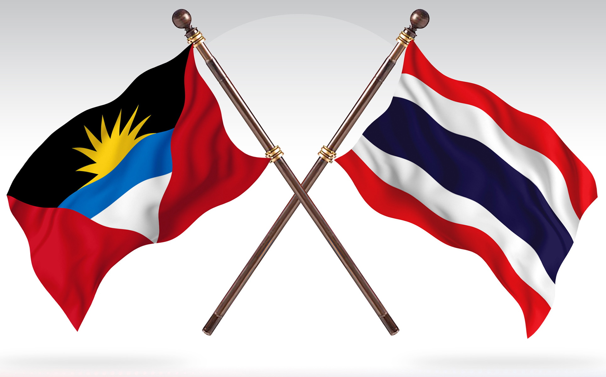 Download Иллюстрация "Antigua versus Thailand  Two Countries Flags - Illustration" / Antigua versus Thailand  Two Countries Flags - Illustration - Иллюстрация на тему графика national,patriotic,europe,asia,republic,map,flag,country,cartography,geography,nation,illustration,graphic,vector,state,world,isolated,symbol,border,icon