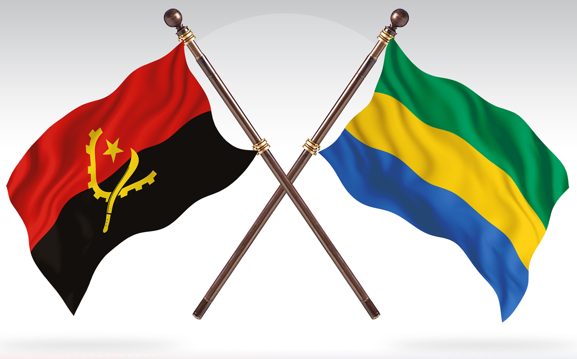 Download Иллюстрация "Angola versus Gabon Two Countries Flags - Illustration" / Angola versus Gabon Two Countries Flags - Illustration - Иллюстрация на тему графика national,patriotic,europe,asia,republic,map,flag,country,cartography,geography,nation,illustration,graphic,vector,state,world,isolated,symbol,border,icon