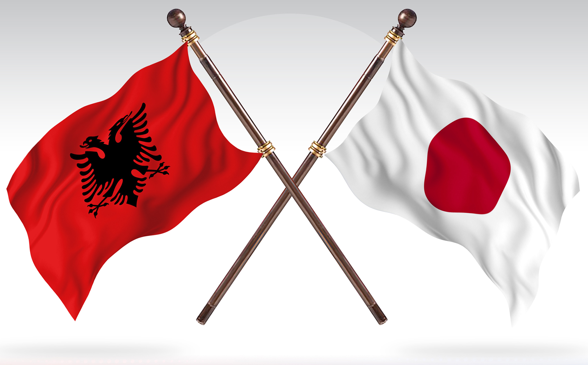 Download Иллюстрация "Albania versus Japan Two Countries Flags - Illustration" / Albania versus Japan Two Countries Flags - Illustration - Иллюстрация на тему графика national,patriotic,europe,asia,republic,map,flag,country,cartography,geography,nation,illustration,graphic,vector,state,world,isolated,symbol,border,icon