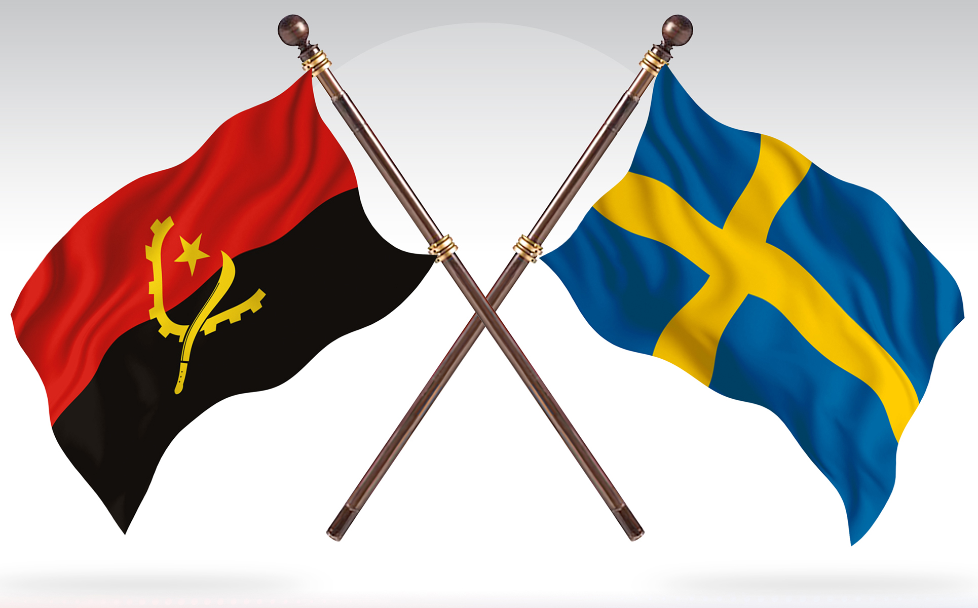 Download Иллюстрация "Angola versus Sweden Two Countries Flags - Illustration" / Angola versus Sweden Two Countries Flags - Illustration - Иллюстрация на тему графика national,patriotic,europe,asia,republic,map,flag,country,cartography,geography,nation,illustration,graphic,vector,state,world,isolated,symbol,border,icon