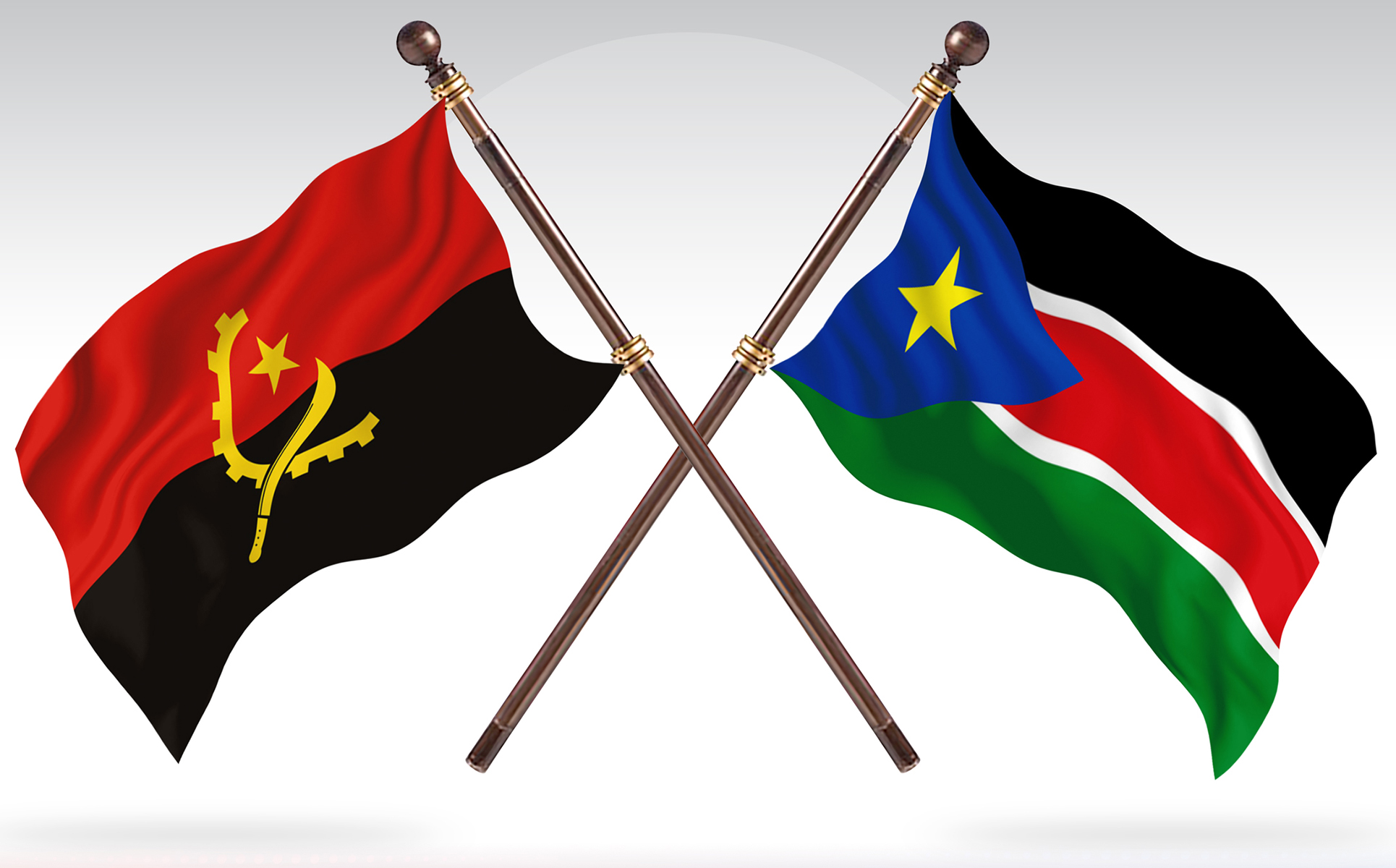 Download Иллюстрация "Angola versus South Sudan Two Countries Flags - Illustration" / Angola versus South Sudan Two Countries Flags - Illustration - Иллюстрация на тему графика national,patriotic,europe,asia,republic,map,flag,country,cartography,geography,nation,illustration,graphic,vector,state,world,isolated,symbol,border,icon