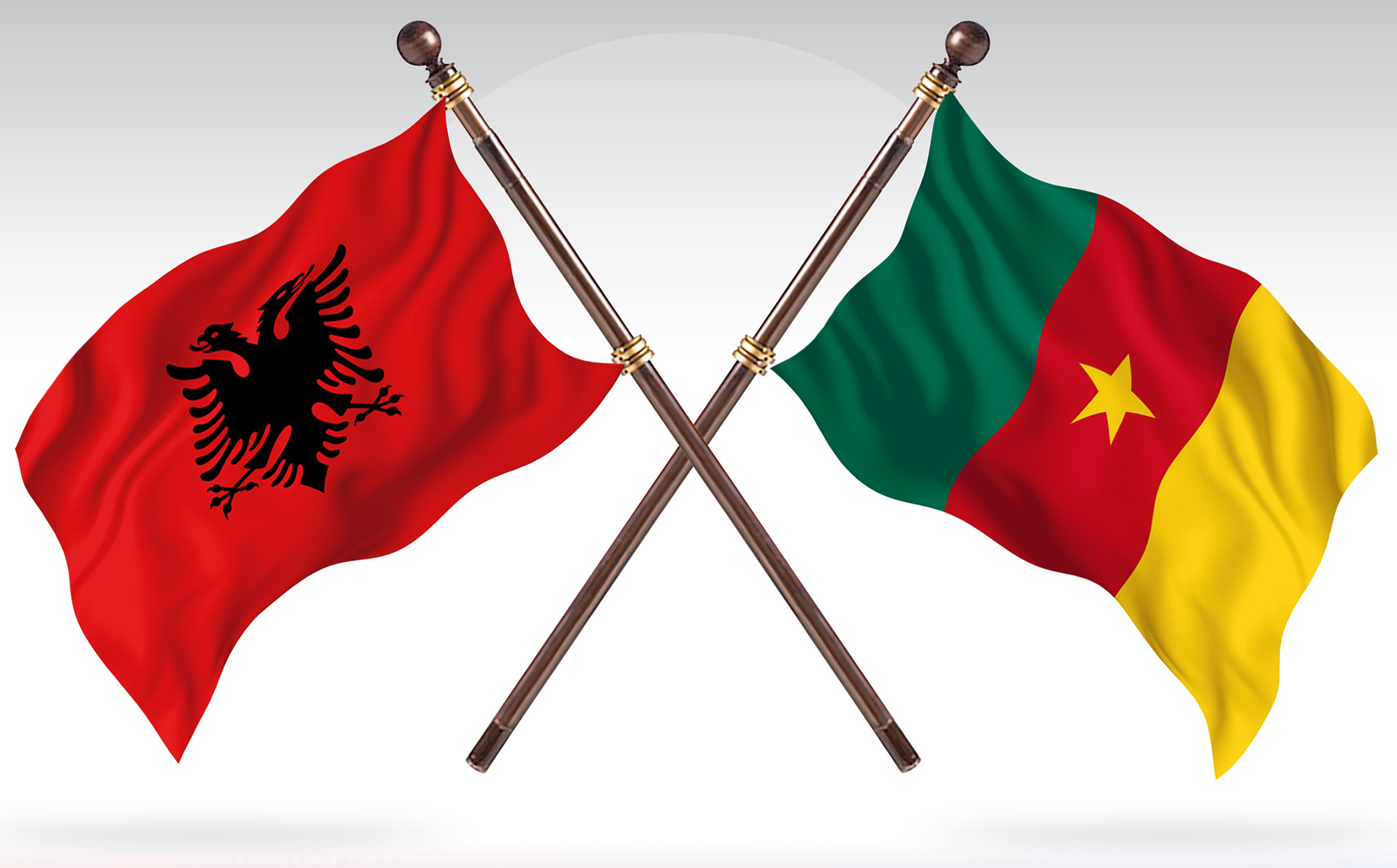 Download Иллюстрация "Albania versus Cameroon Two Countries Flags - Illustration" / Albania versus Cameroon Two Countries Flags - Illustration - Иллюстрация на тему графика national,patriotic,europe,asia,republic,map,flag,country,cartography,geography,nation,illustration,graphic,vector,state,world,isolated,symbol,border,icon