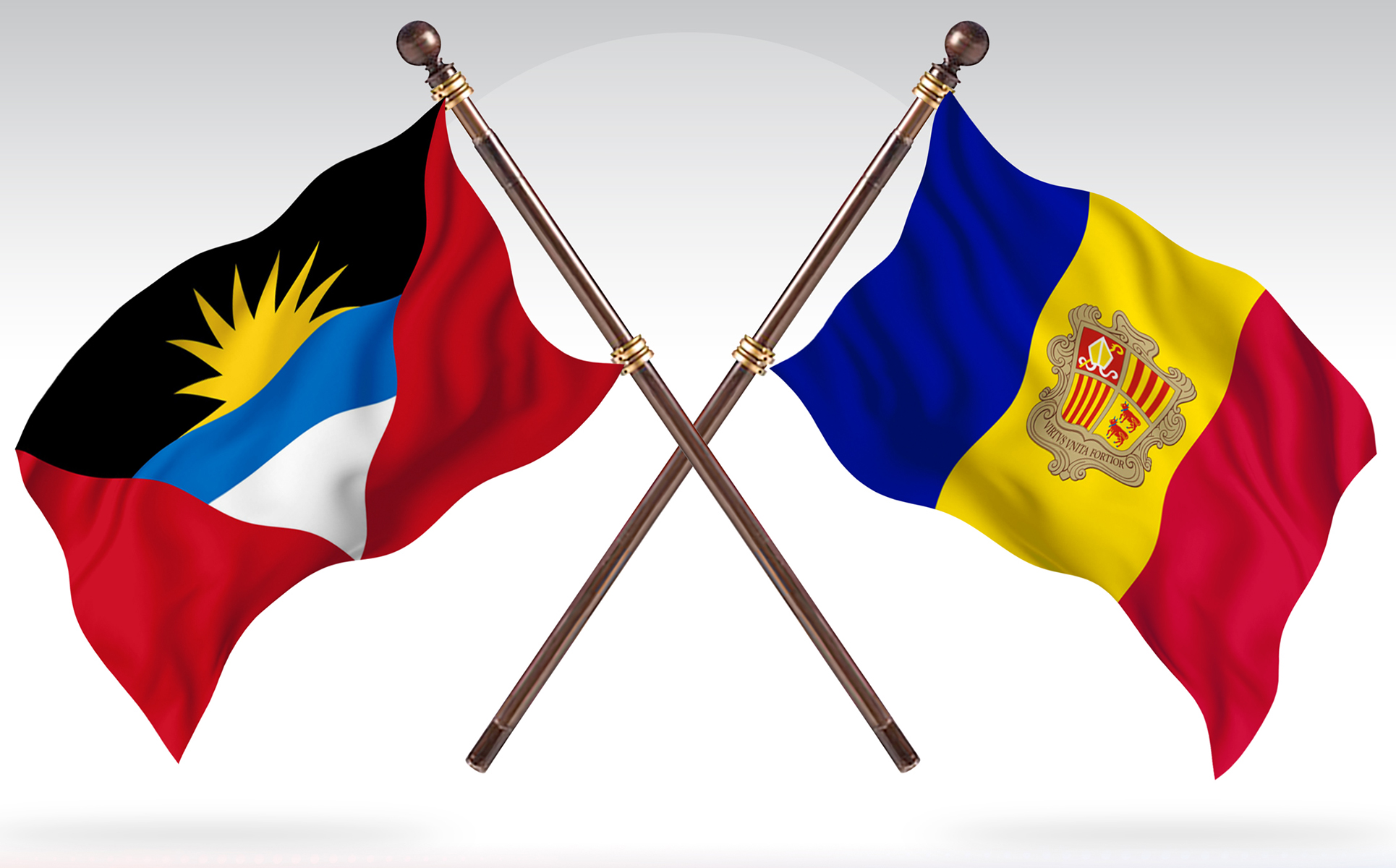 Download Иллюстрация "Antigua versus Andorra Two Countries Flags - Illustration" / Antigua versus Andorra Two Countries Flags - Illustration - Иллюстрация на тему графика national,patriotic,europe,asia,republic,map,flag,country,cartography,geography,nation,illustration,graphic,vector,state,world,isolated,symbol,border,icon