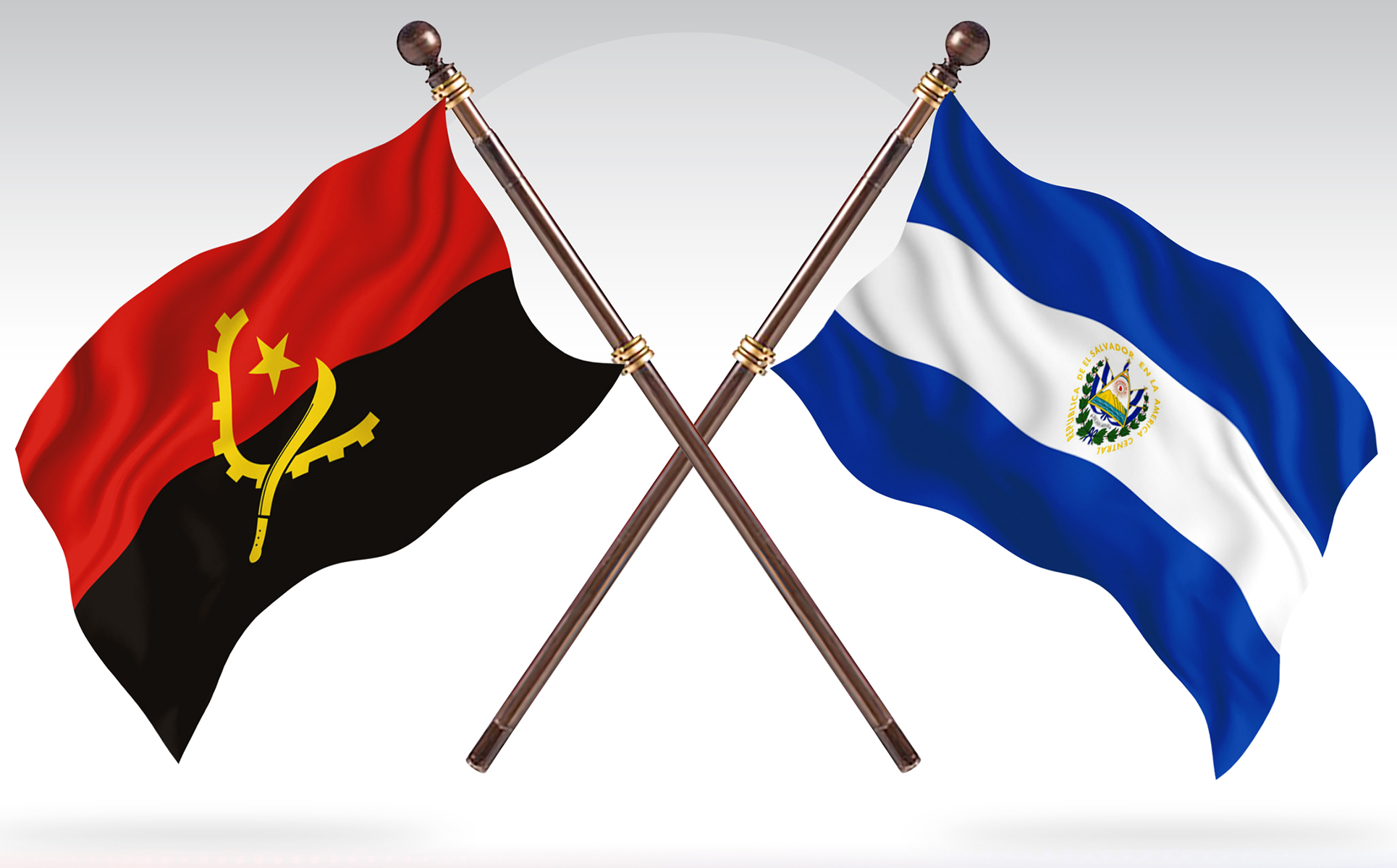 Download Иллюстрация "Angola versus El Salvador Two Countries Flags - Illustration" / Angola versus El Salvador Two Countries Flags - Illustration - Иллюстрация на тему графика national,patriotic,europe,asia,republic,map,flag,country,cartography,geography,nation,illustration,graphic,vector,state,world,isolated,symbol,border,icon