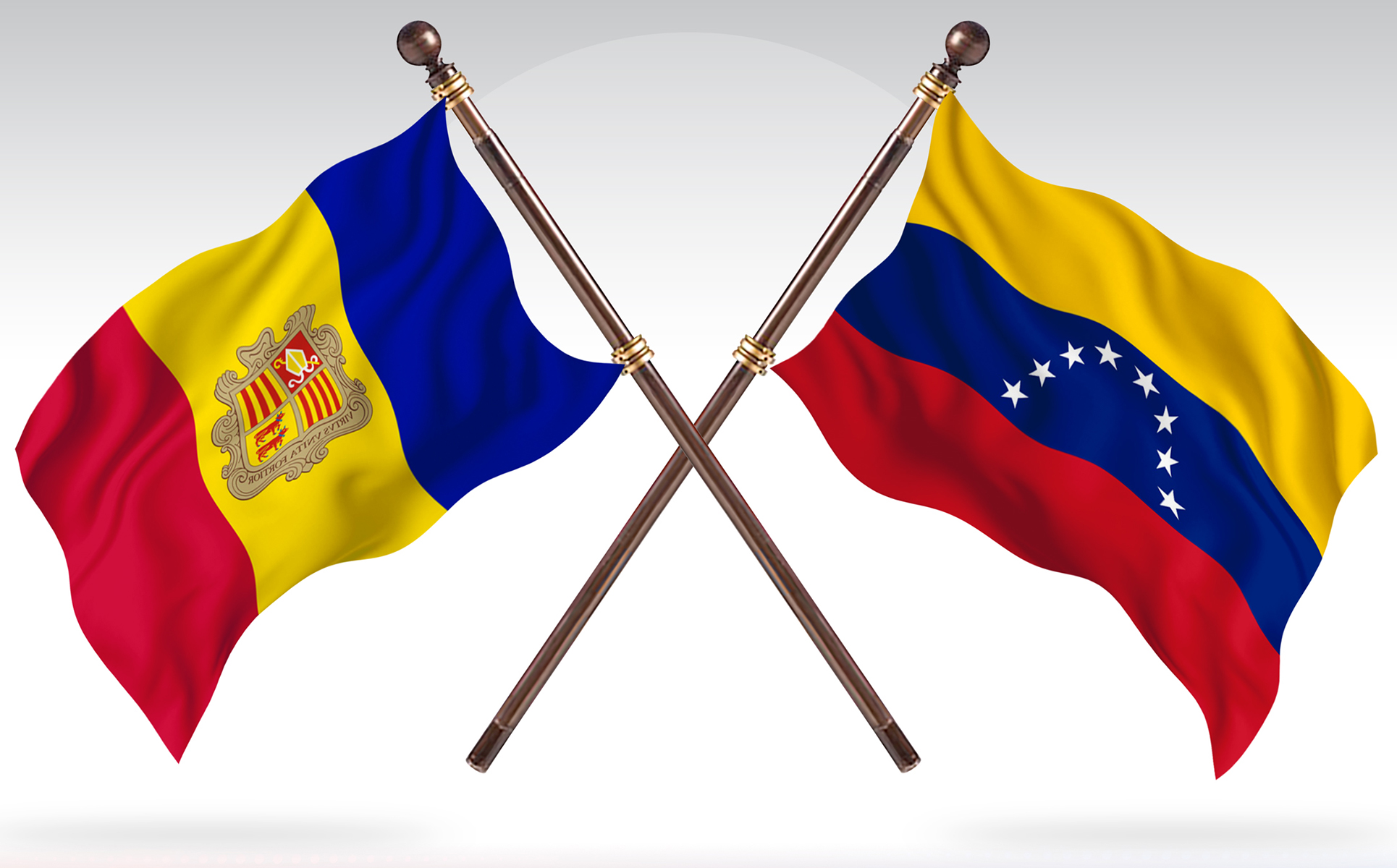 Download Иллюстрация "Andorra versus Venezuela Two Countries Flags - Illustration" / Andorra versus Venezuela Two Countries Flags - Illustration - Иллюстрация на тему графика national,patriotic,europe,asia,republic,map,flag,country,cartography,geography,nation,illustration,graphic,vector,state,world,isolated,symbol,border,icon