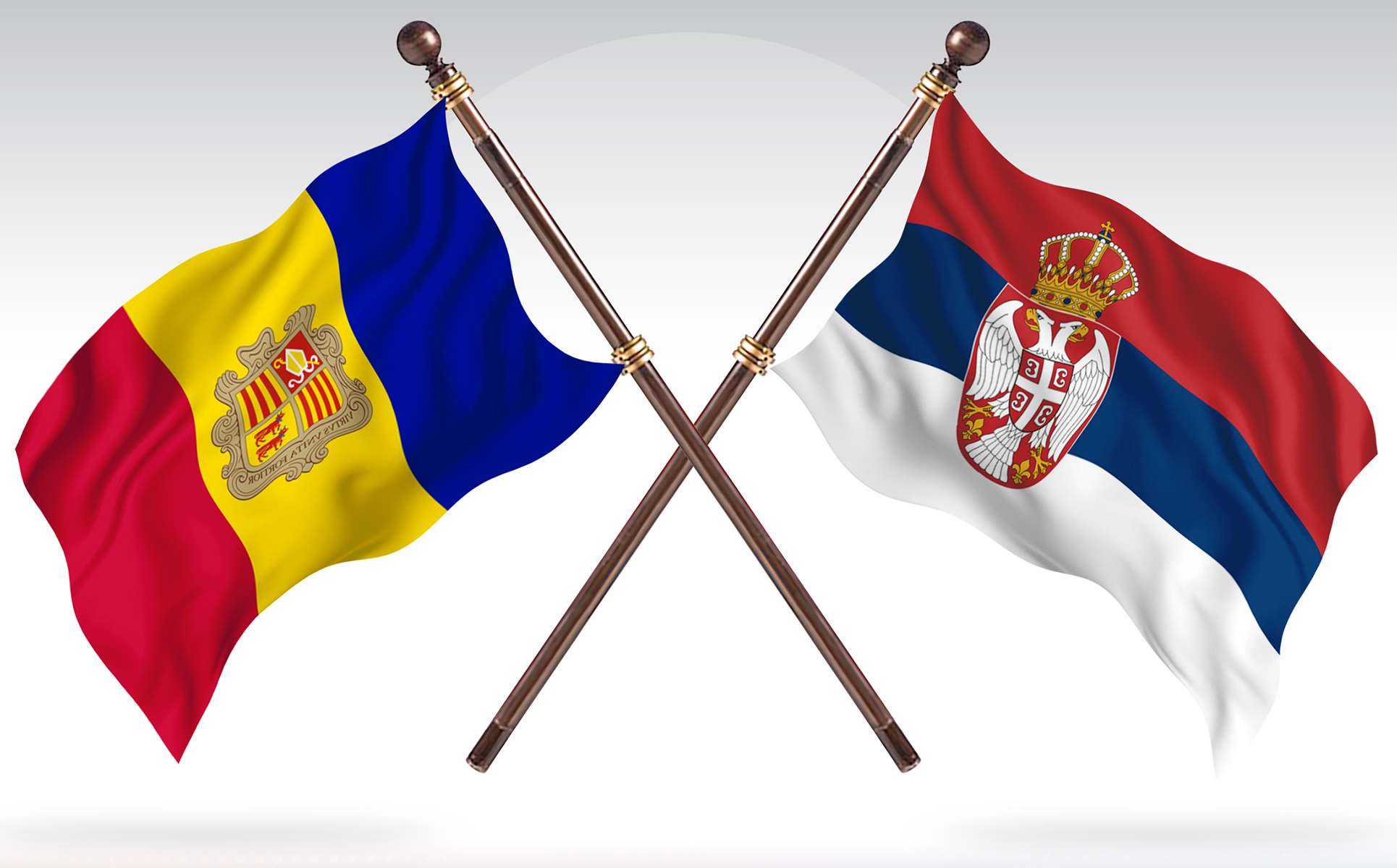 Download Иллюстрация "Andorra versus Serbia Two Countries Flags - Illustration" / Andorra versus Serbia Two Countries Flags - Illustration - Иллюстрация на тему графика national,patriotic,europe,asia,republic,map,flag,country,cartography,geography,nation,illustration,graphic,vector,state,world,isolated,symbol,border,icon