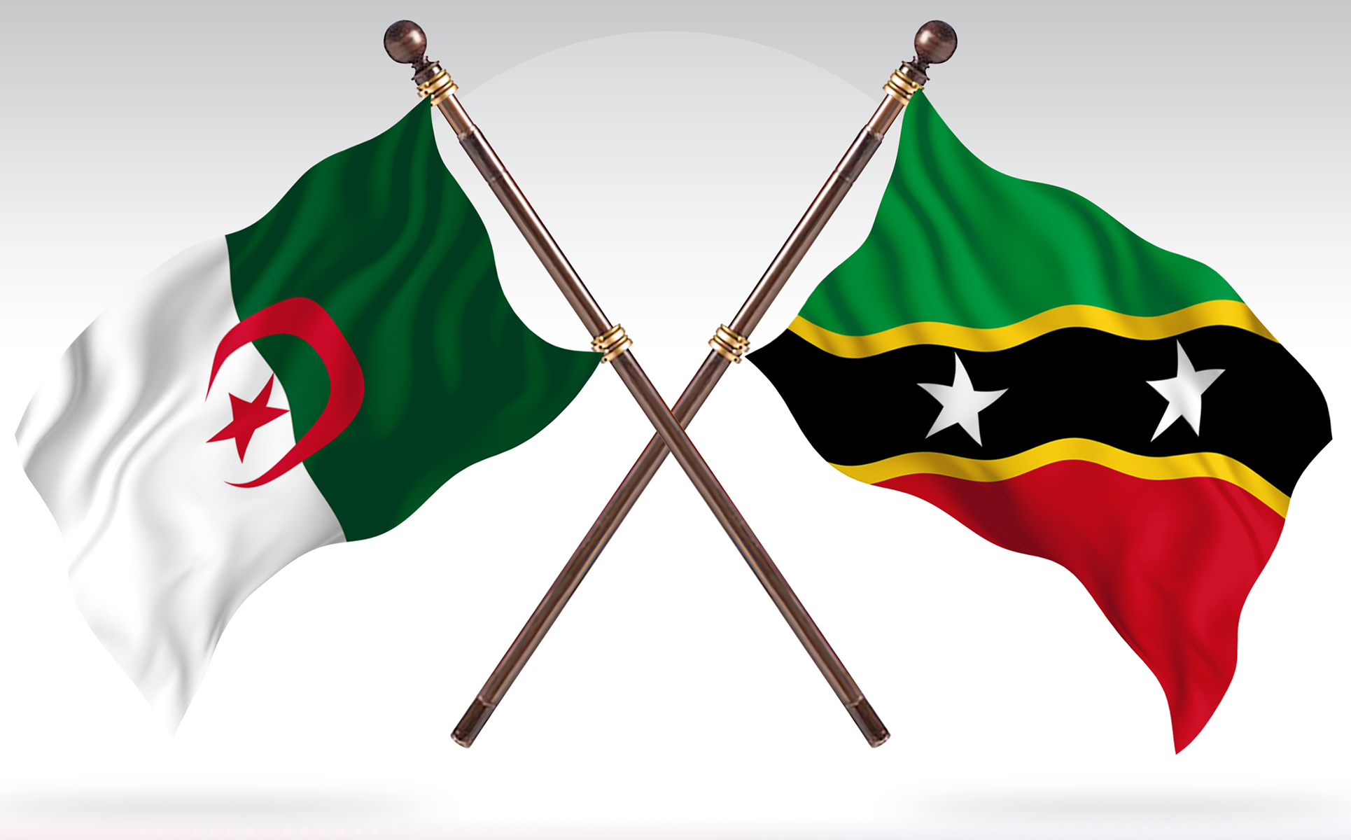 Download Иллюстрация "Algeria versus Saint Kitts Nevis Two Countries Flags - Illustration" / Algeria versus Saint Kitts Nevis Two Countries Flags - Illustration - Иллюстрация на тему графика national,patriotic,europe,asia,republic,map,flag,country,cartography,geography,nation,illustration,graphic,vector,state,world,isolated,symbol,border,icon