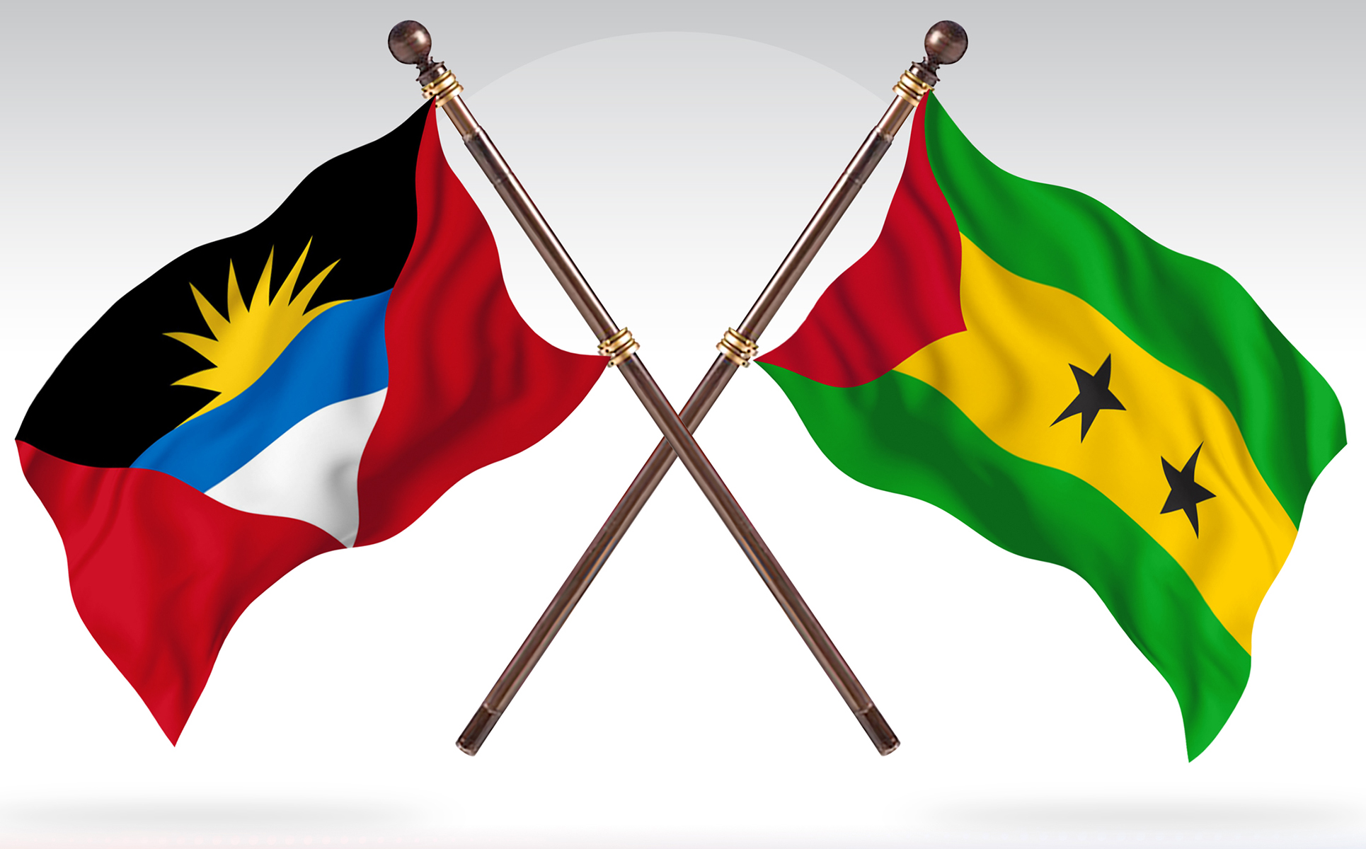 Download Иллюстрация "Antigua versus Sao Tome &amp; Principe Two Countries Flags - Illustration" / Antigua versus Sao Tome &amp; Principe Two Countries Flags - Illustration - Иллюстрация на тему графика national,patriotic,europe,asia,republic,map,flag,country,cartography,geography,nation,illustration,graphic,vector,state,world,isolated,symbol,border,icon