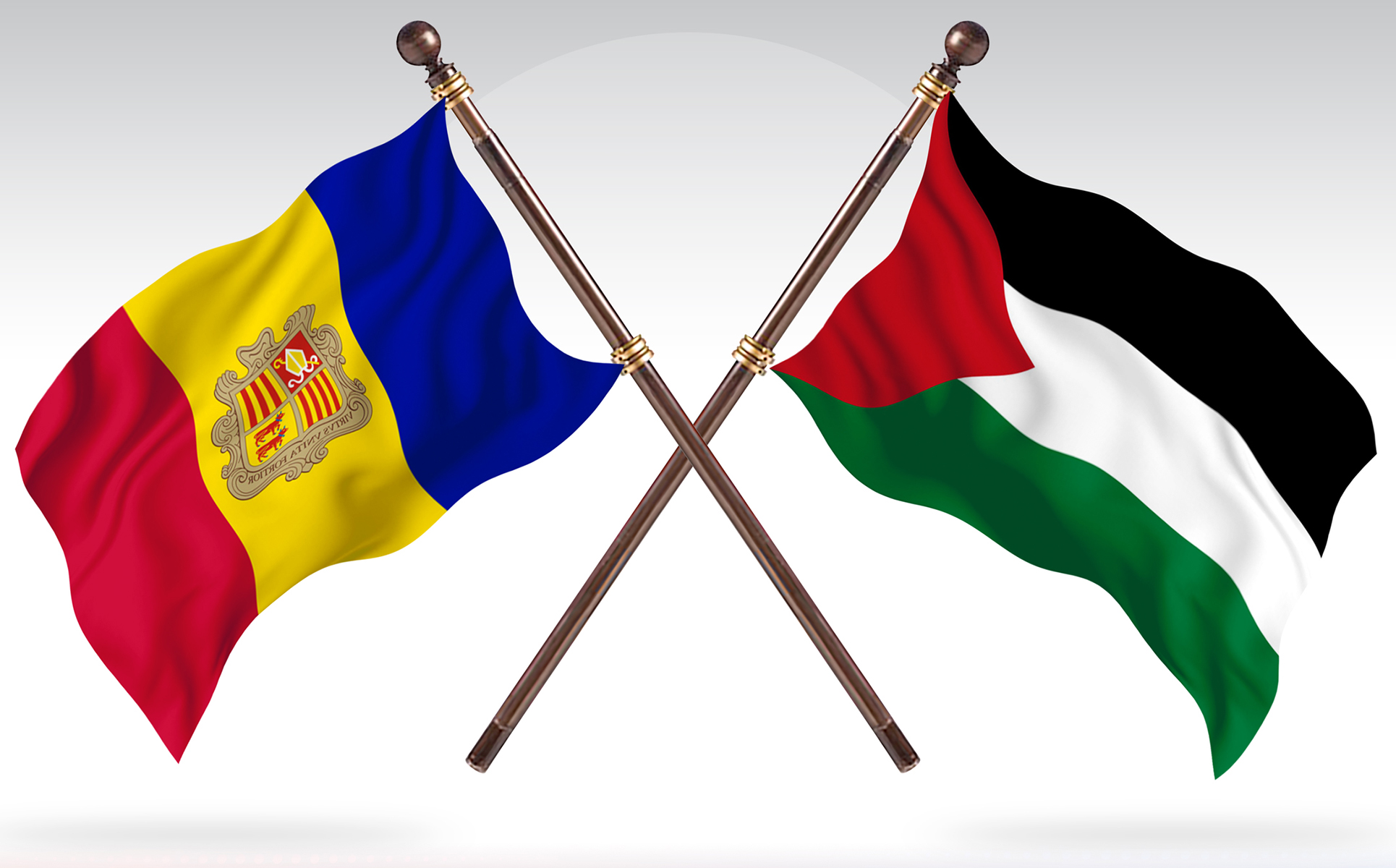 Download Иллюстрация "Andorra versus Palestinian Two Countries Flags - Illustration" / Andorra versus Palestinian Two Countries Flags - Illustration - Иллюстрация на тему графика national,patriotic,europe,asia,republic,map,flag,country,cartography,geography,nation,illustration,graphic,vector,state,world,isolated,symbol,border,icon