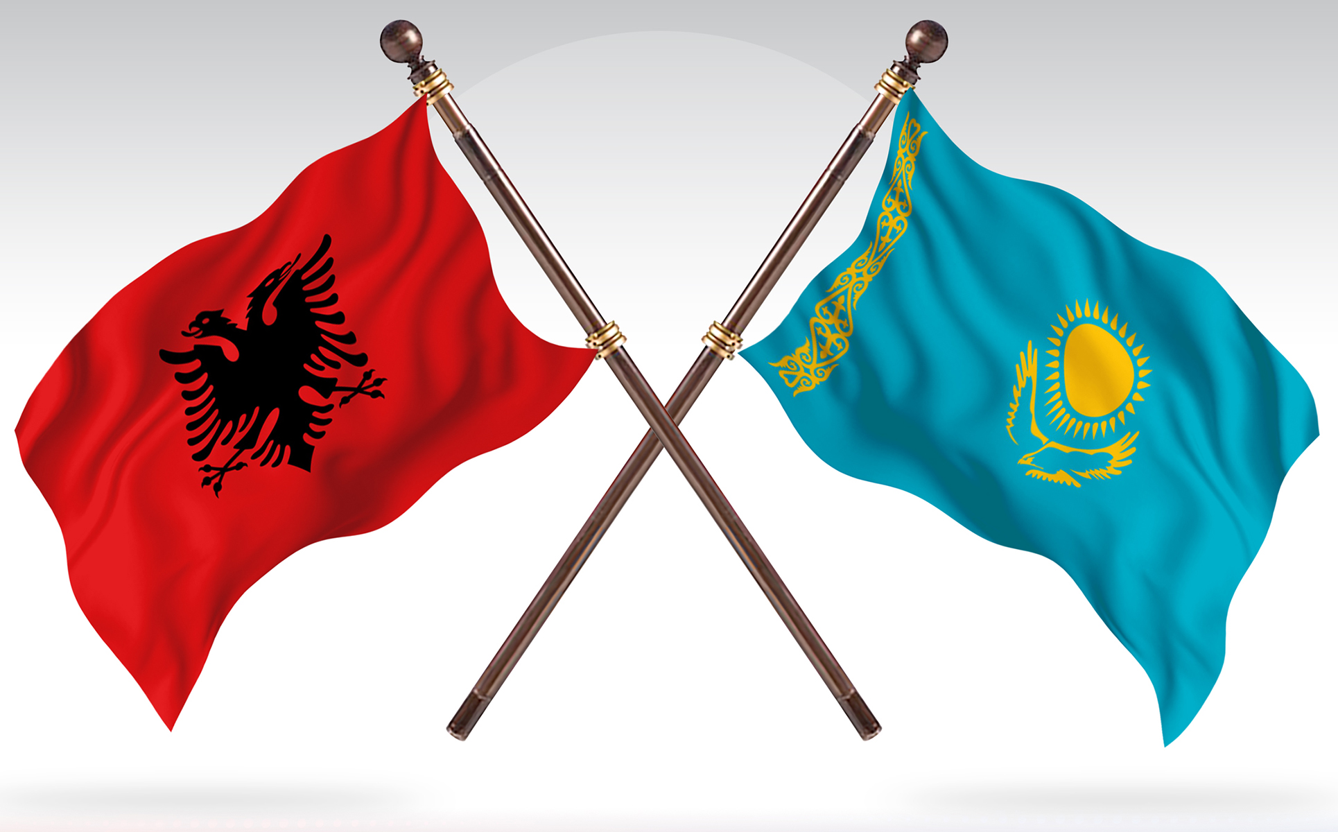 Download Иллюстрация "Albania versus Kazakhstan Two Countries Flags - Illustration" / Albania versus Kazakhstan Two Countries Flags - Illustration - Иллюстрация на тему графика national,patriotic,europe,asia,republic,map,flag,country,cartography,geography,nation,illustration,graphic,vector,state,world,isolated,symbol,border,icon