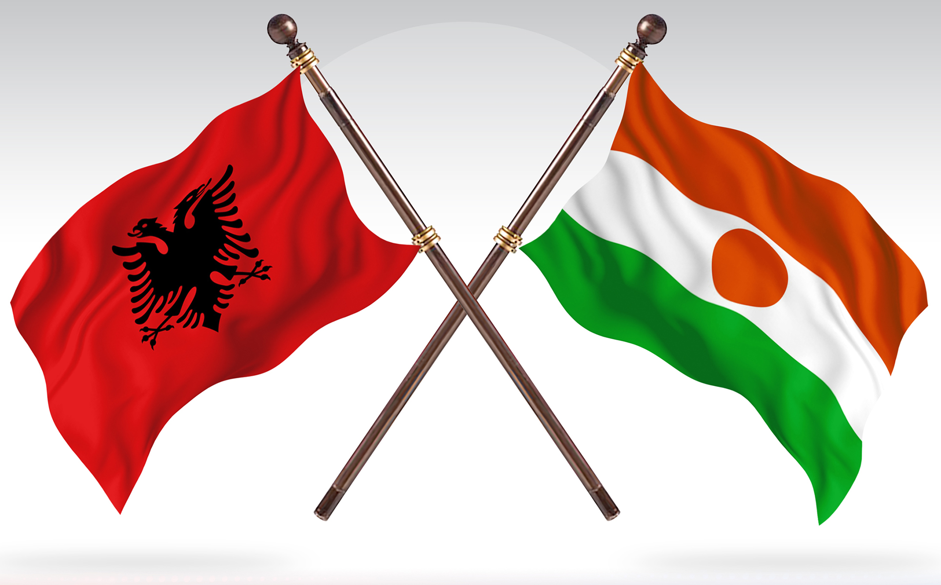 Download Иллюстрация "Albania versus Niger Two Countries Flags - Illustration" / Albania versus Niger Two Countries Flags - Illustration - Иллюстрация на тему графика national,patriotic,europe,asia,republic,map,flag,country,cartography,geography,nation,illustration,graphic,vector,state,world,isolated,symbol,border,icon