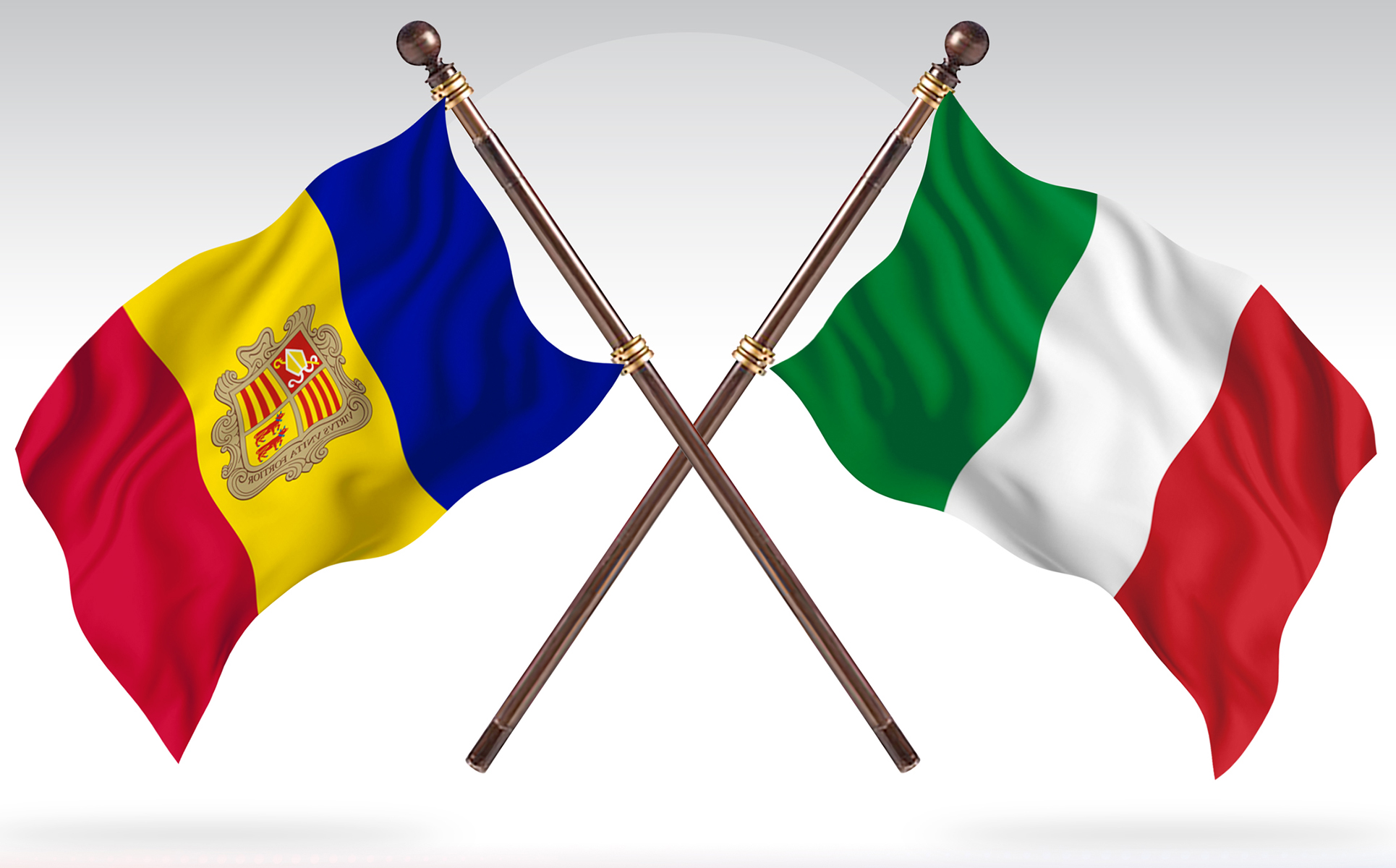 Download Иллюстрация "Andorra versus Italy Two Countries Flags - Illustration" / Andorra versus Italy Two Countries Flags - Illustration - Иллюстрация на тему графика national,patriotic,europe,asia,republic,map,flag,country,cartography,geography,nation,illustration,graphic,vector,state,world,isolated,symbol,border,icon