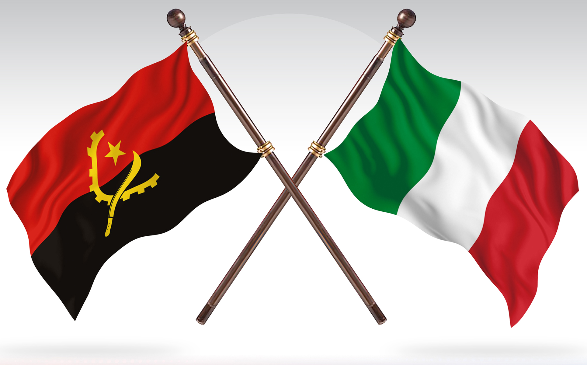 Download Иллюстрация "Angola versus Italy Two Countries Flags - Illustration" / Angola versus Italy Two Countries Flags - Illustration - Иллюстрация на тему графика national,patriotic,europe,asia,republic,map,flag,country,cartography,geography,nation,illustration,graphic,vector,state,world,isolated,symbol,border,icon