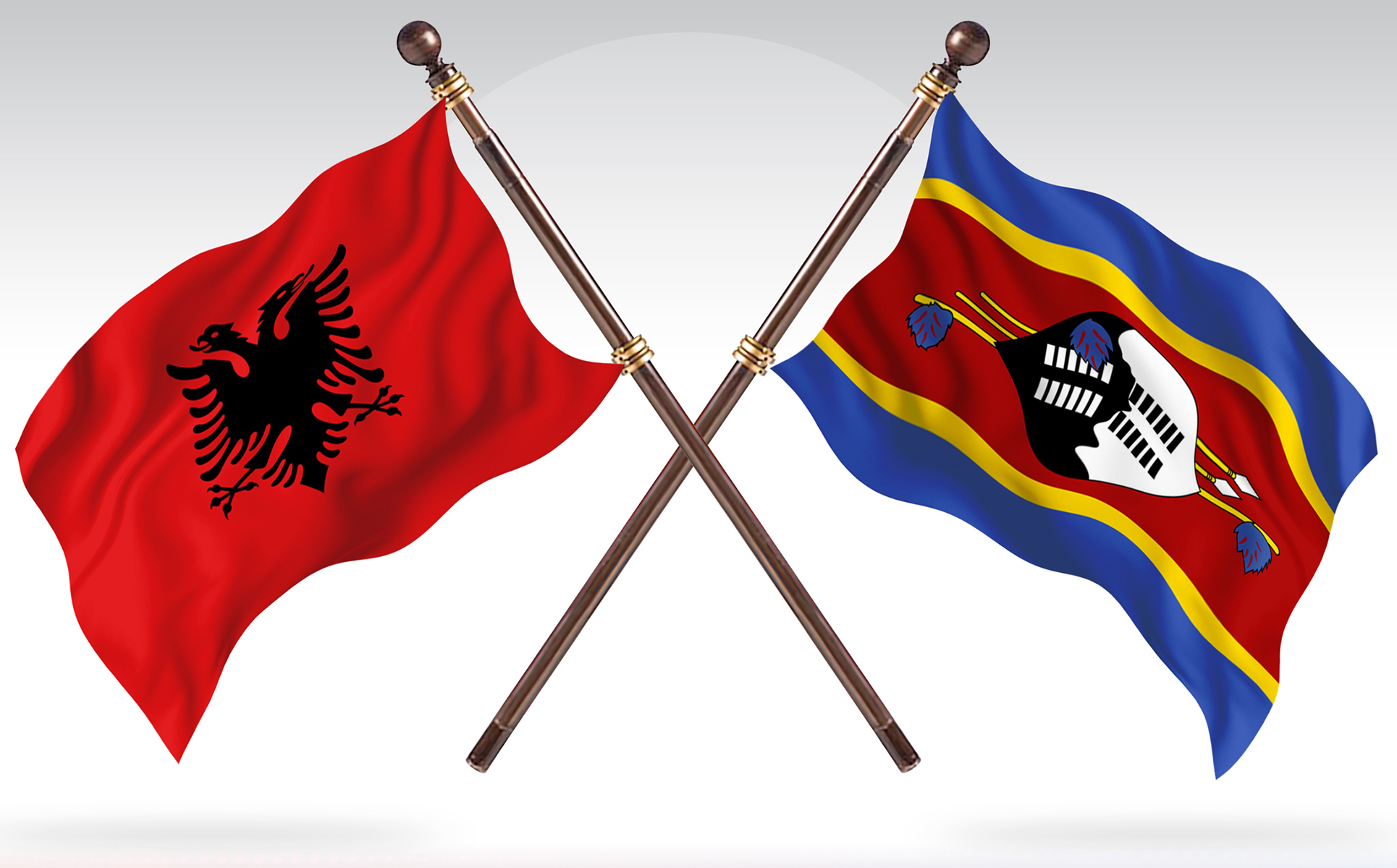Download Иллюстрация "Albania versus Swaziland  Two Countries Flags - Illustration" / Albania versus Swaziland  Two Countries Flags - Illustration - Иллюстрация на тему графика national,patriotic,europe,asia,republic,map,flag,country,cartography,geography,nation,illustration,graphic,vector,state,world,isolated,symbol,border,icon