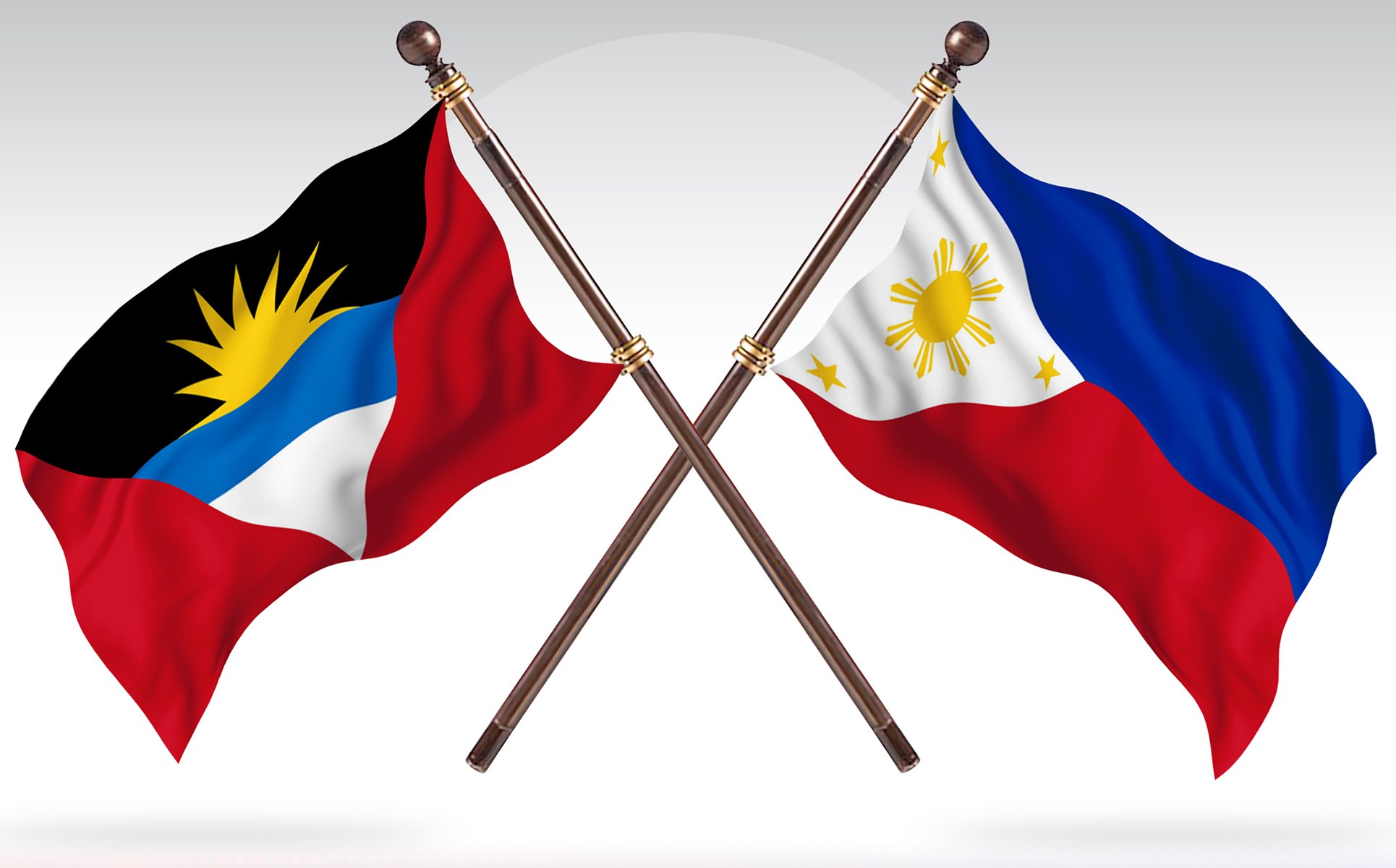 Download Иллюстрация "Antigua versus Philippines Two Countries Flags - Illustration" / Antigua versus Philippines Two Countries Flags - Illustration - Иллюстрация на тему графика national,patriotic,europe,asia,republic,map,flag,country,cartography,geography,nation,illustration,graphic,vector,state,world,isolated,symbol,border,icon