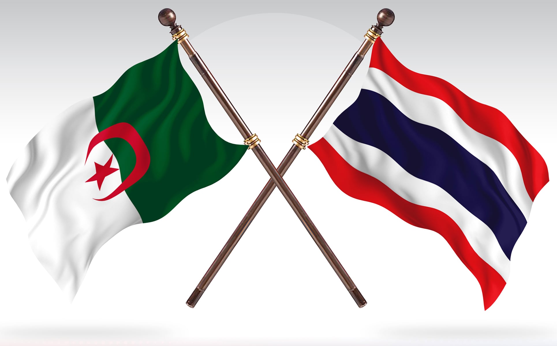 Download Иллюстрация "Algeria versus Thailand  Two Countries Flags - Illustration" / Algeria versus Thailand  Two Countries Flags - Illustration - Иллюстрация на тему графика national,patriotic,europe,asia,republic,map,flag,country,cartography,geography,nation,illustration,graphic,vector,state,world,isolated,symbol,border,icon