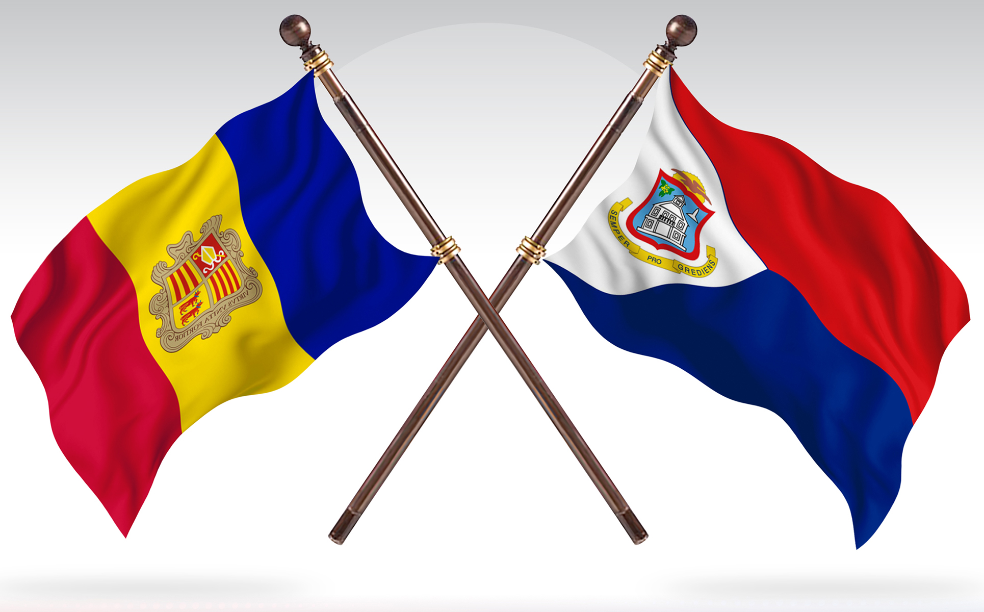 Download Иллюстрация "Andorra versus Sint Maarten Two Countries Flags - Illustration" / Andorra versus Sint Maarten Two Countries Flags - Illustration - Иллюстрация на тему графика national,patriotic,europe,asia,republic,map,flag,country,cartography,geography,nation,illustration,graphic,vector,state,world,isolated,symbol,border,icon