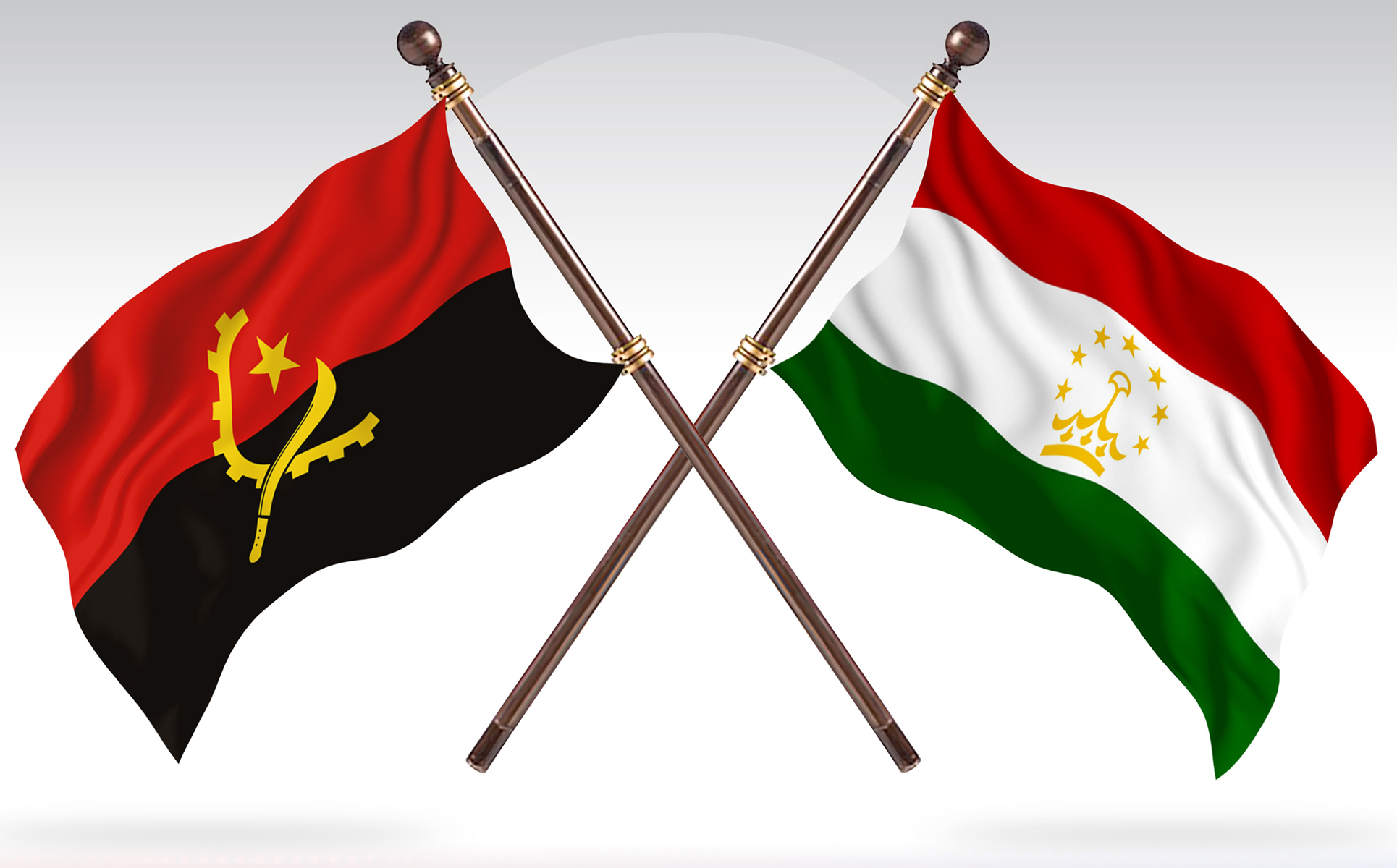 Download Иллюстрация "Angola versus Tajikistan Two Countries Flags - Illustration" / Angola versus Tajikistan Two Countries Flags - Illustration - Иллюстрация на тему графика national,patriotic,europe,asia,republic,map,flag,country,cartography,geography,nation,illustration,graphic,vector,state,world,isolated,symbol,border,icon