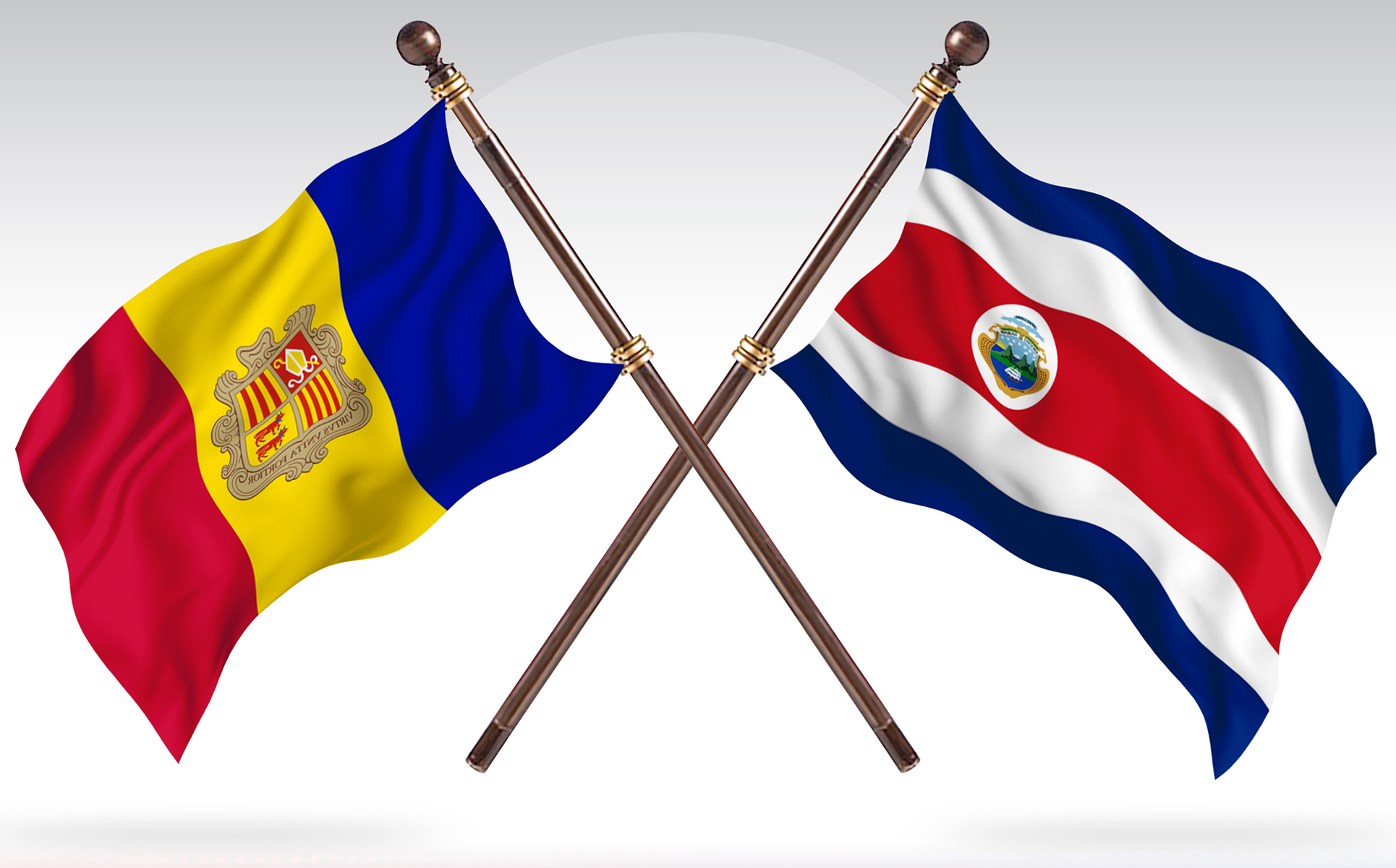 Download Иллюстрация "Andorra versus Costa Rica Two Countries Flags - Illustration" / Andorra versus Costa Rica Two Countries Flags - Illustration - Иллюстрация на тему графика national,patriotic,europe,asia,republic,map,flag,country,cartography,geography,nation,illustration,graphic,vector,state,world,isolated,symbol,border,icon