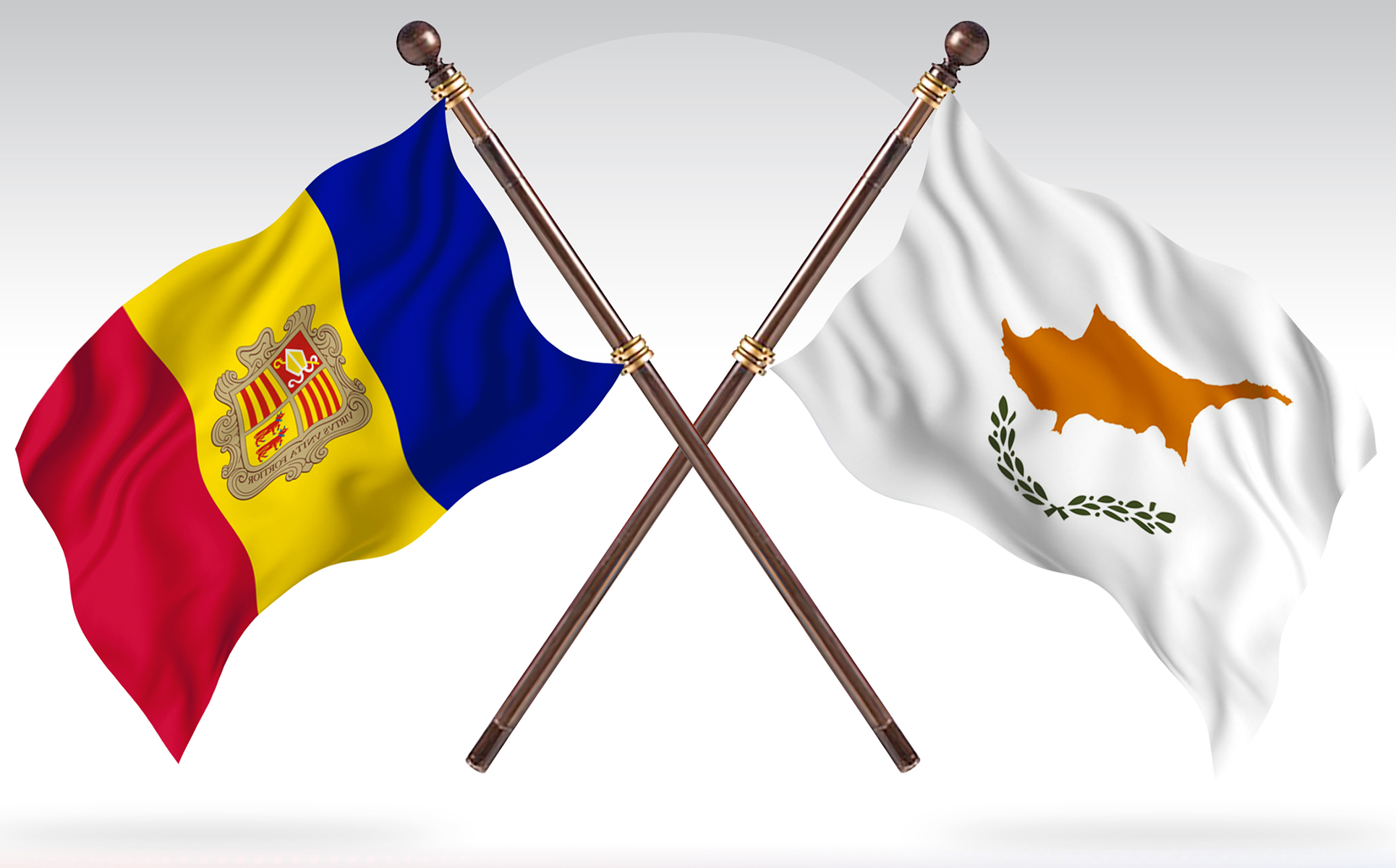 Download Иллюстрация "Andorra versus Cyprus Two Countries Flags - Illustration" / Andorra versus Cyprus Two Countries Flags - Illustration - Иллюстрация на тему графика national,patriotic,europe,asia,republic,map,flag,country,cartography,geography,nation,illustration,graphic,vector,state,world,isolated,symbol,border,icon