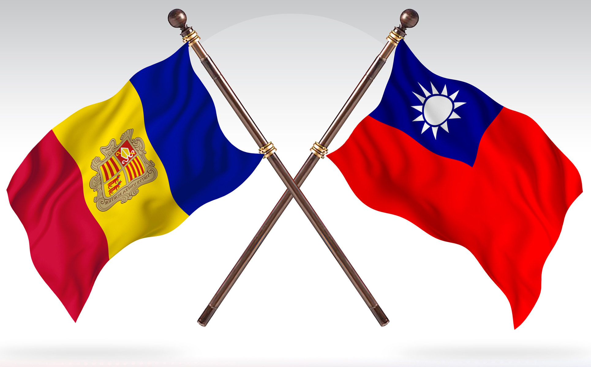 Download Иллюстрация "Andorra versus Taiwan Two Countries Flags - Illustration" / Andorra versus Taiwan Two Countries Flags - Illustration - Иллюстрация на тему графика national,patriotic,europe,asia,republic,map,flag,country,cartography,geography,nation,illustration,graphic,vector,state,world,isolated,symbol,border,icon