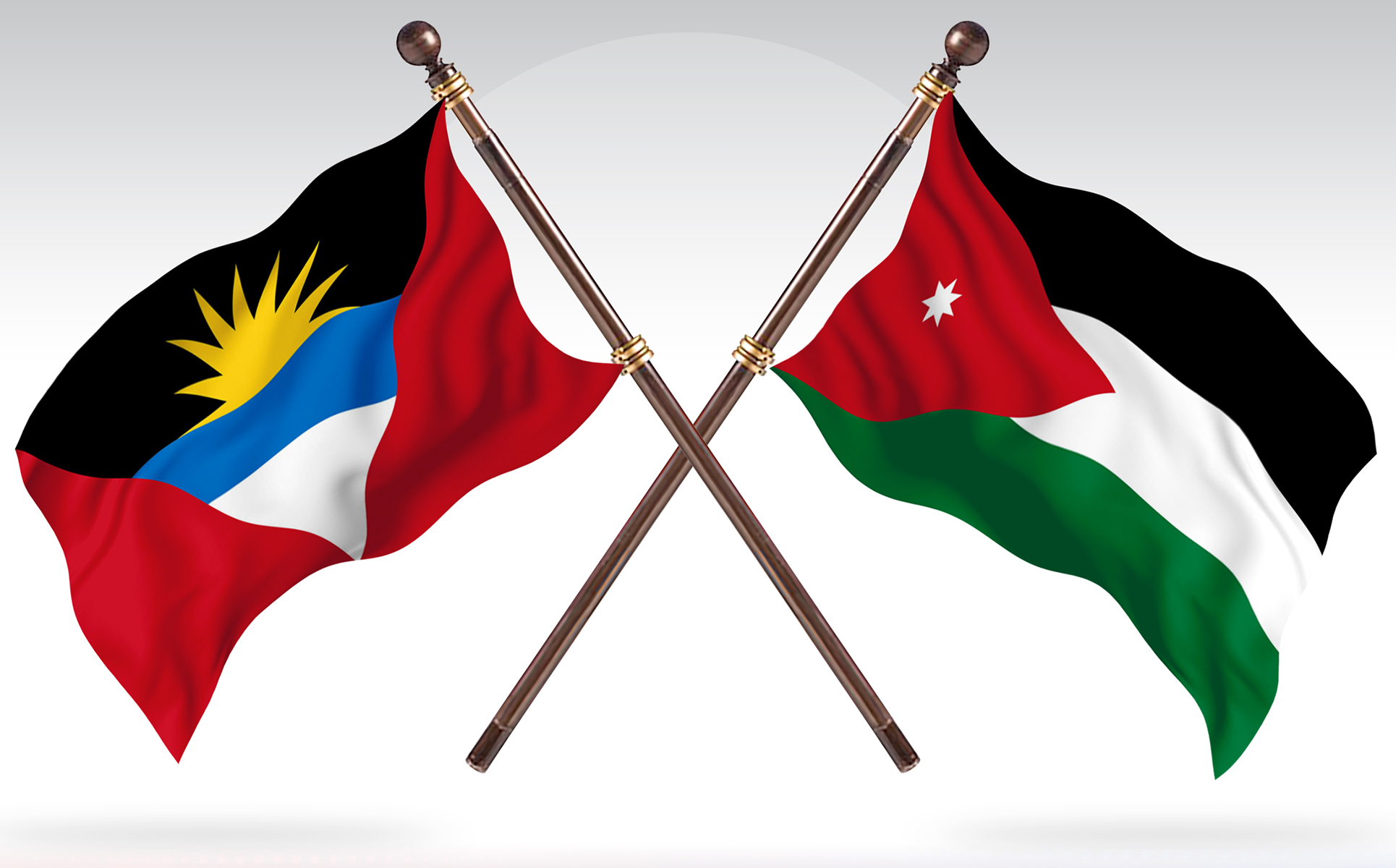Download Иллюстрация "Antigua versus Jordan Two Countries Flags - Illustration" / Antigua versus Jordan Two Countries Flags - Illustration - Иллюстрация на тему графика national,patriotic,europe,asia,republic,map,flag,country,cartography,geography,nation,illustration,graphic,vector,state,world,isolated,symbol,border,icon