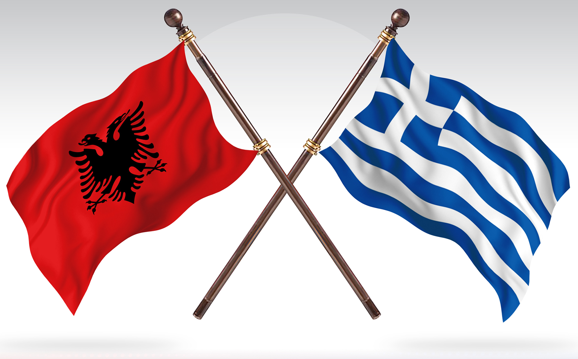Download Иллюстрация "Albania versus Greece Two Countries Flags - Illustration" / Albania versus Greece Two Countries Flags - Illustration - Иллюстрация на тему графика national,patriotic,europe,asia,republic,map,flag,country,cartography,geography,nation,illustration,graphic,vector,state,world,isolated,symbol,border,icon