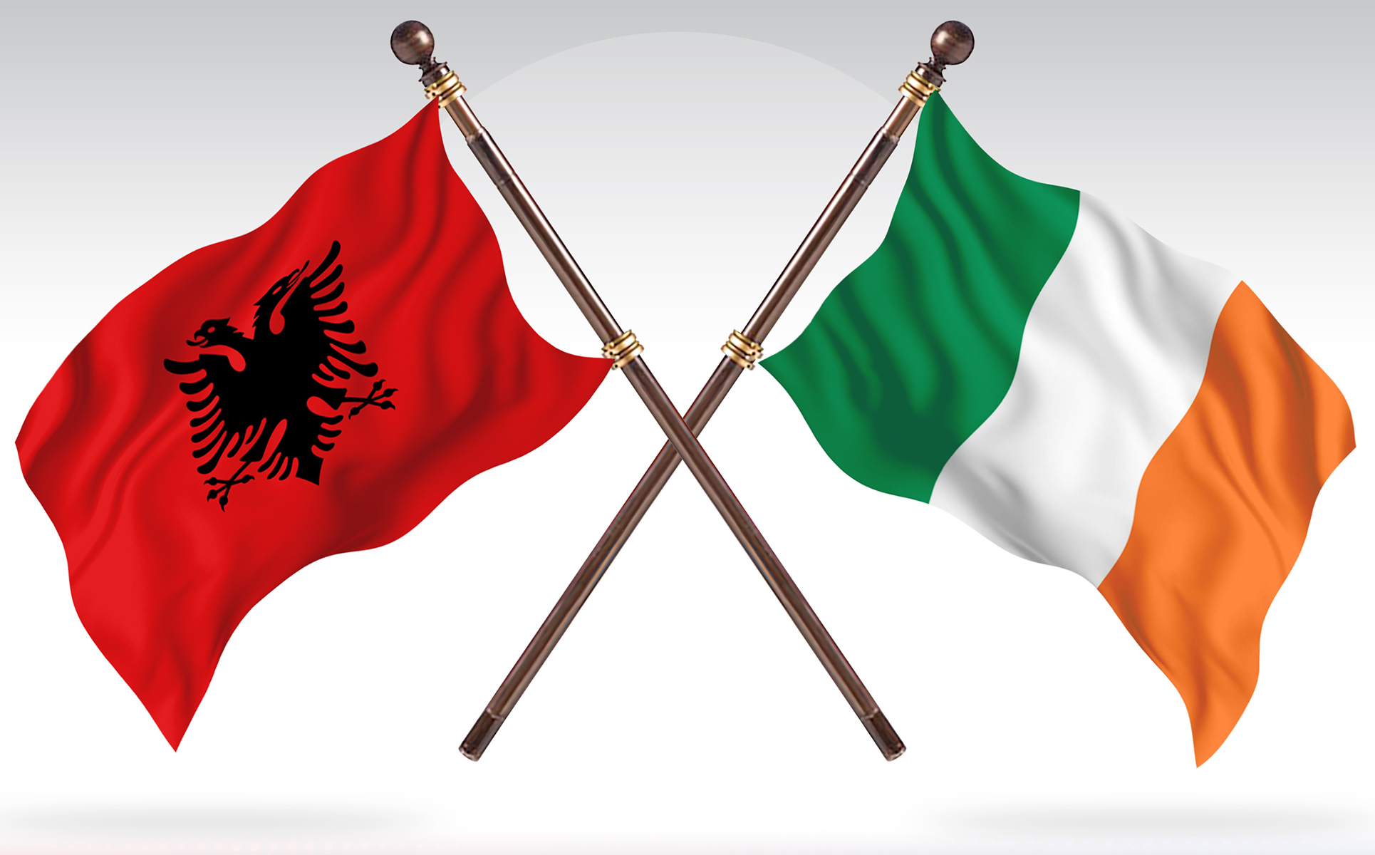Download Иллюстрация "Albania versus Ireland Two Countries Flags - Illustration" / Albania versus Ireland Two Countries Flags - Illustration - Иллюстрация на тему графика national,patriotic,europe,asia,republic,map,flag,country,cartography,geography,nation,illustration,graphic,vector,state,world,isolated,symbol,border,icon