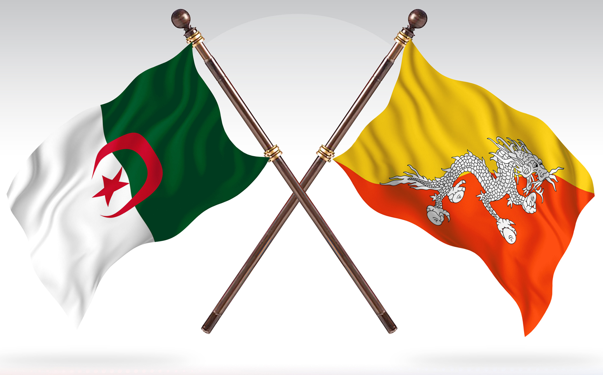 Download Иллюстрация "Algeria versus Bhutan Two Countries Flags - Illustration" / Algeria versus Bhutan Two Countries Flags - Illustration - Иллюстрация на тему графика national,patriotic,europe,asia,republic,map,flag,country,cartography,geography,nation,illustration,graphic,vector,state,world,isolated,symbol,border,icon