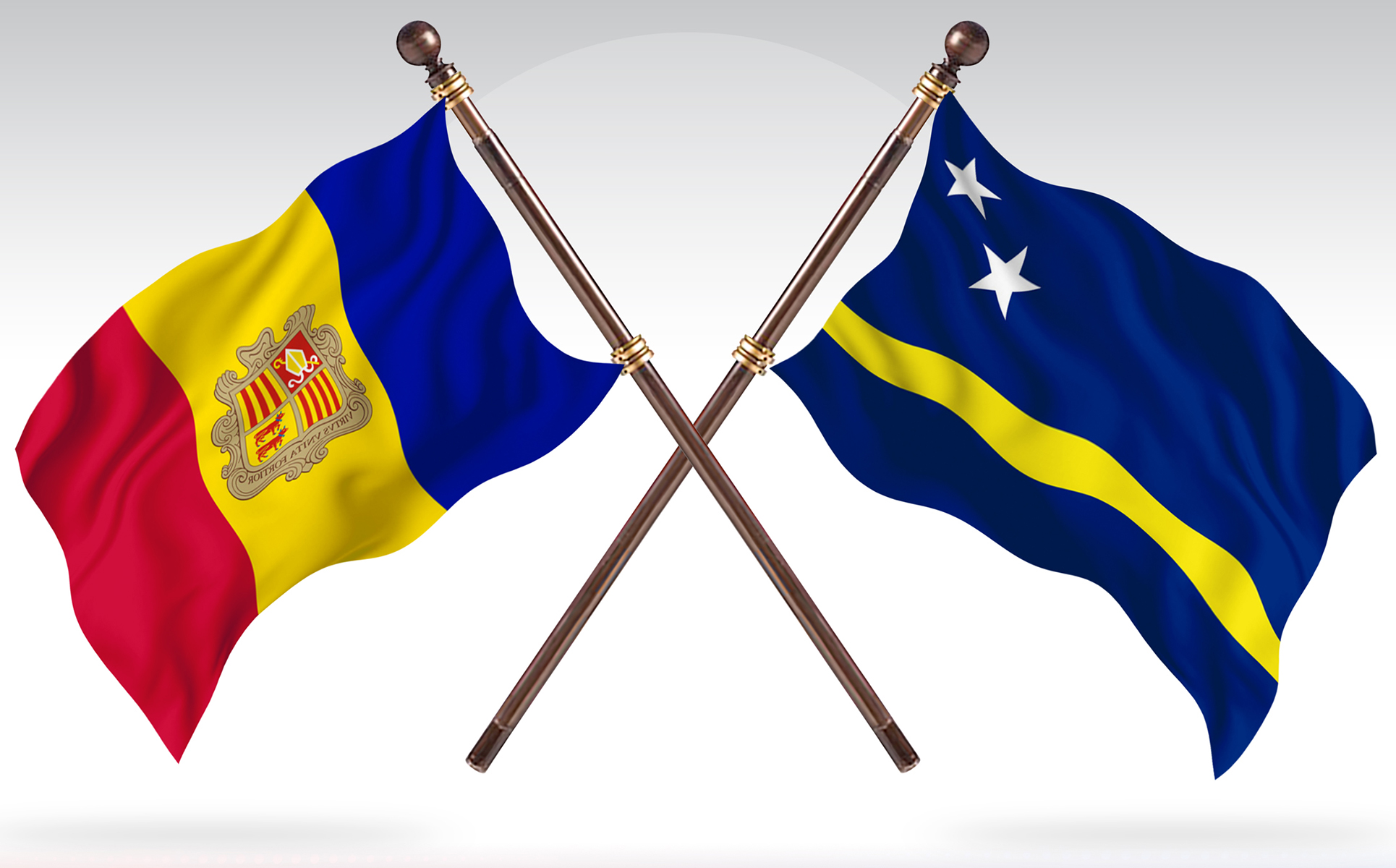 Download Иллюстрация "Andorra versus Curacao Two Countries Flags - Illustration" / Andorra versus Curacao Two Countries Flags - Illustration - Иллюстрация на тему графика national,patriotic,europe,asia,republic,map,flag,country,cartography,geography,nation,illustration,graphic,vector,state,world,isolated,symbol,border,icon