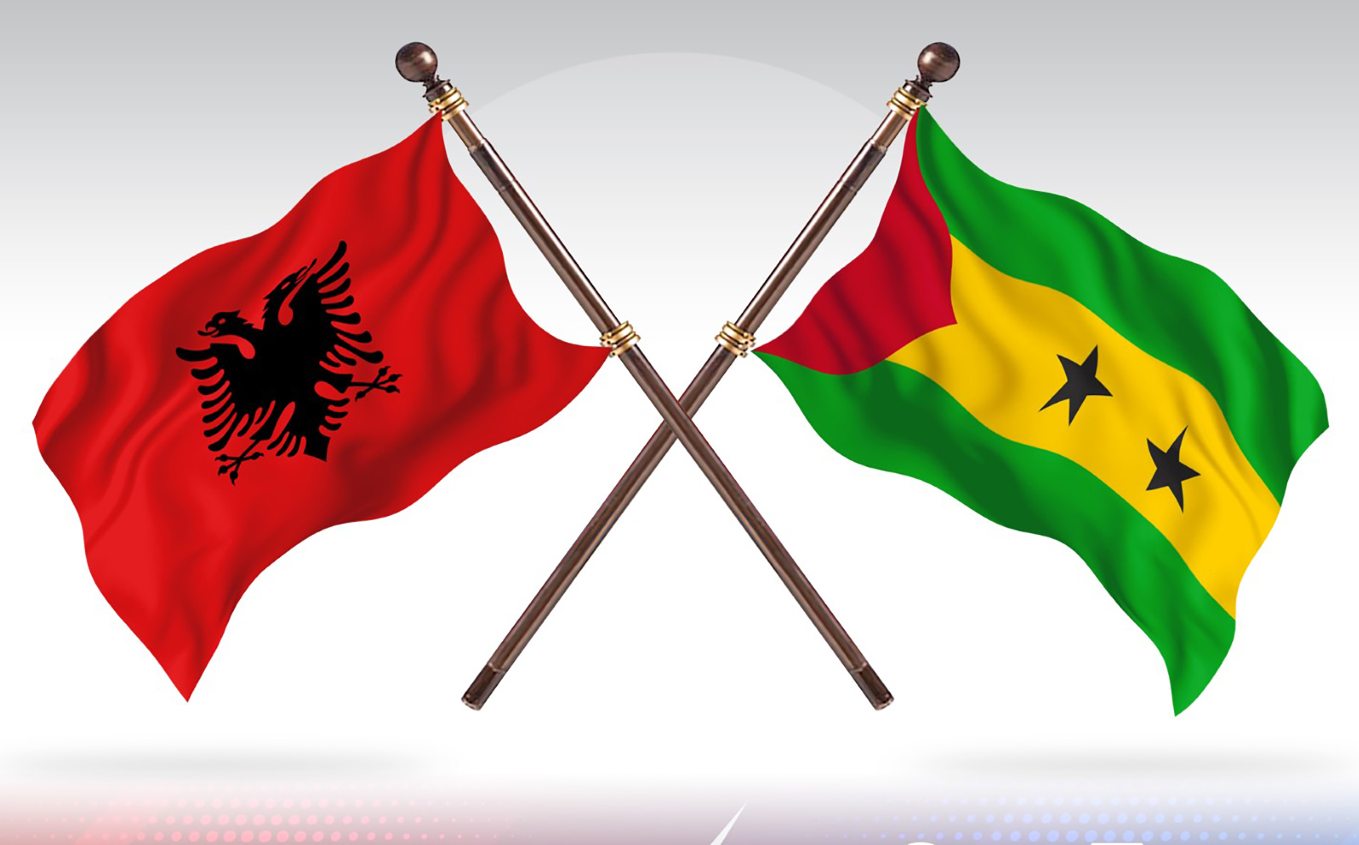 Download Иллюстрация "Albania versus Sao Tome and Principe Two Countries Flags - Illustration" / Albania versus Sao Tome and Principe Two Countries Flags - Illustration - Иллюстрация на тему графика national,patriotic,europe,asia,republic,map,flag,country,cartography,geography,nation,illustration,graphic,vector,state,world,isolated,symbol,border,icon