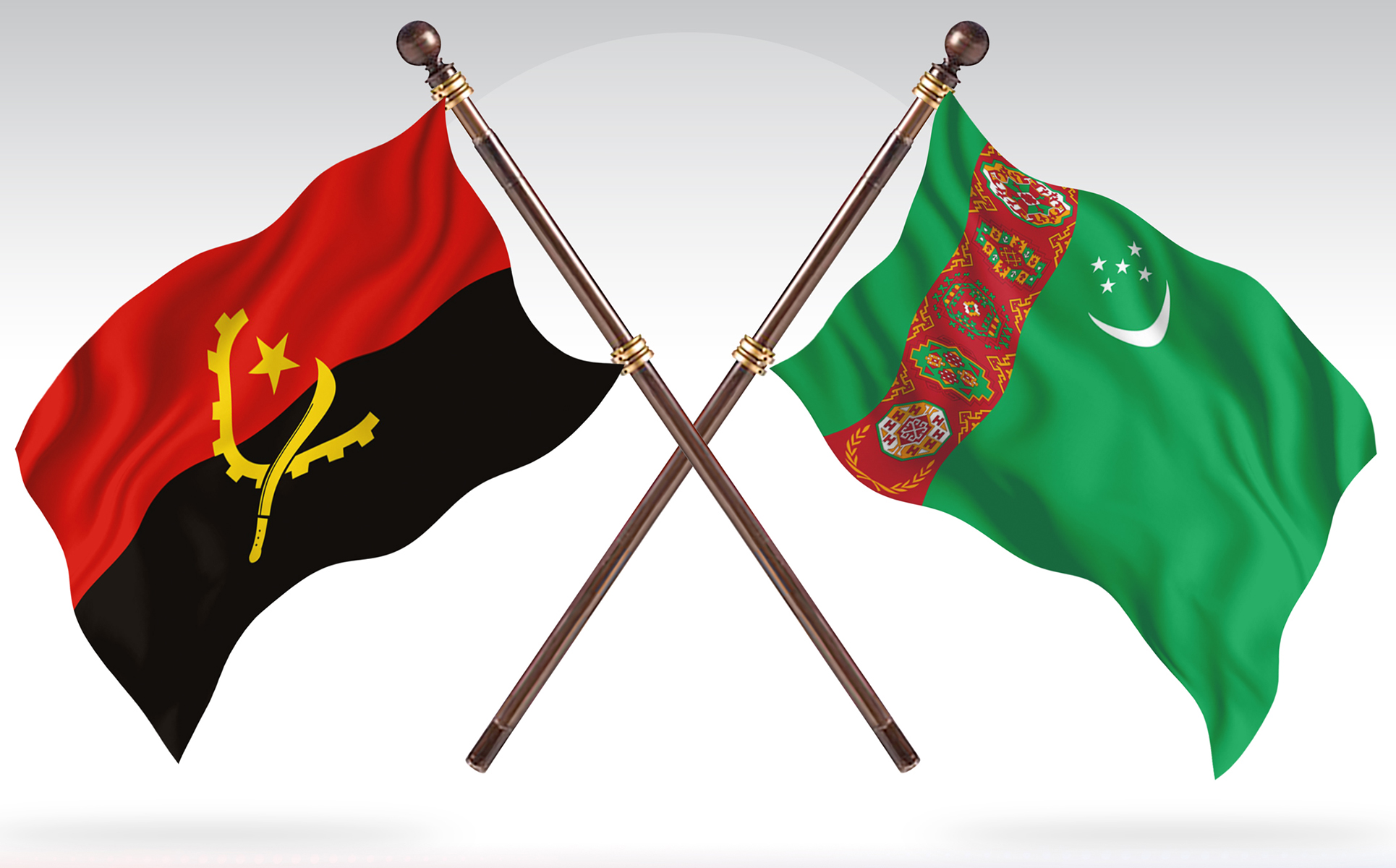 Download Иллюстрация "Angola versus Turkmenistan Two Countries Flags - Illustration" / Angola versus Turkmenistan Two Countries Flags - Illustration - Иллюстрация на тему графика national,patriotic,europe,asia,republic,map,flag,country,cartography,geography,nation,illustration,graphic,vector,state,world,isolated,symbol,border,icon