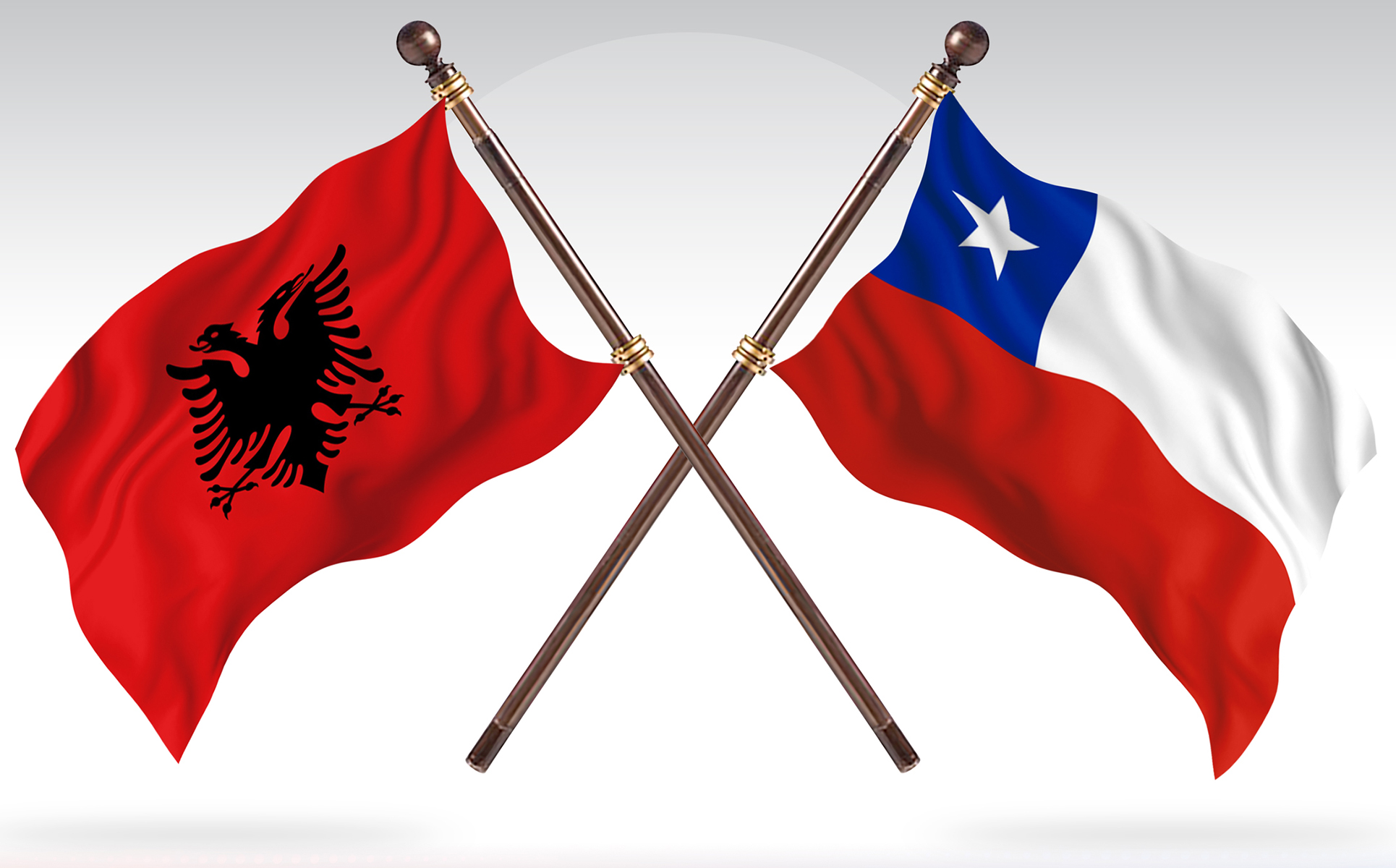 Download Иллюстрация "Albania versus Chile Two Countries Flags - Illustration" / Albania versus Chile Two Countries Flags - Illustration - Иллюстрация на тему графика national,patriotic,europe,asia,republic,map,flag,country,cartography,geography,nation,illustration,graphic,vector,state,world,isolated,symbol,border,icon