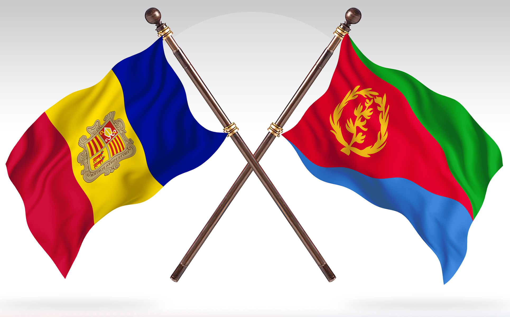 Download Иллюстрация "Andorra versus Eritrea Two Countries Flags - Illustration" / Andorra versus Eritrea Two Countries Flags - Illustration - Иллюстрация на тему графика national,patriotic,europe,asia,republic,map,flag,country,cartography,geography,nation,illustration,graphic,vector,state,world,isolated,symbol,border,icon