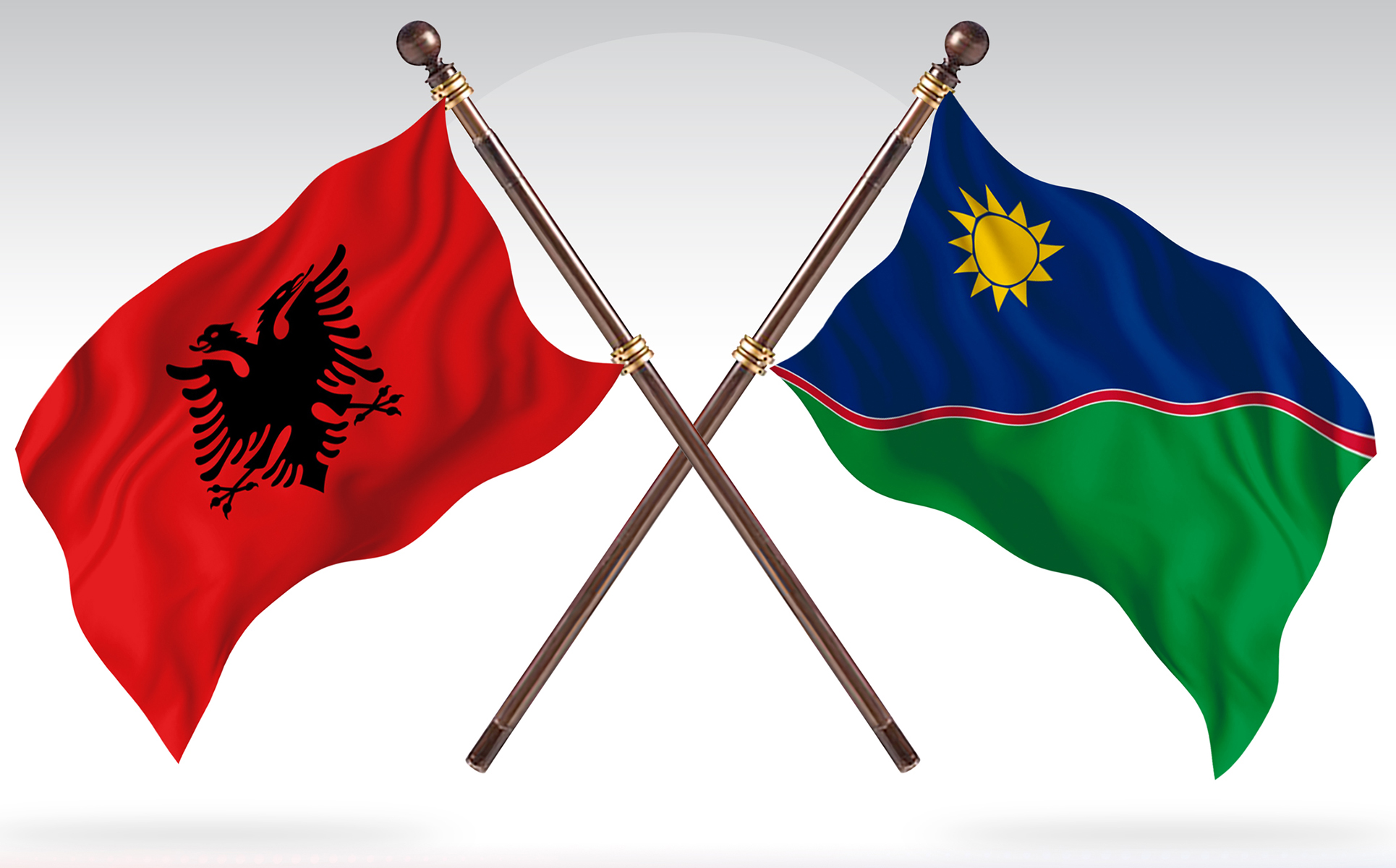 Download Иллюстрация "Albania versus Namibia Two Countries Flags - Illustration" / Albania versus Namibia Two Countries Flags - Illustration - Иллюстрация на тему графика national,patriotic,europe,asia,republic,map,flag,country,cartography,geography,nation,illustration,graphic,vector,state,world,isolated,symbol,border,icon