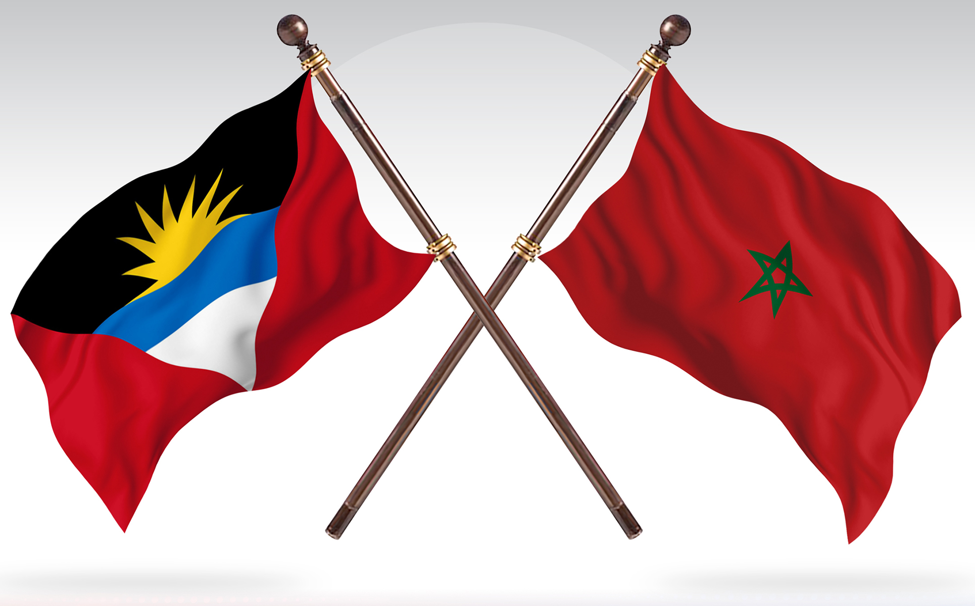 Download Иллюстрация "Antigua versus Morocco Two Countries Flags - Illustration" / Antigua versus Morocco Two Countries Flags - Illustration - Иллюстрация на тему графика national,patriotic,europe,asia,republic,map,flag,country,cartography,geography,nation,illustration,graphic,vector,state,world,isolated,symbol,border,icon