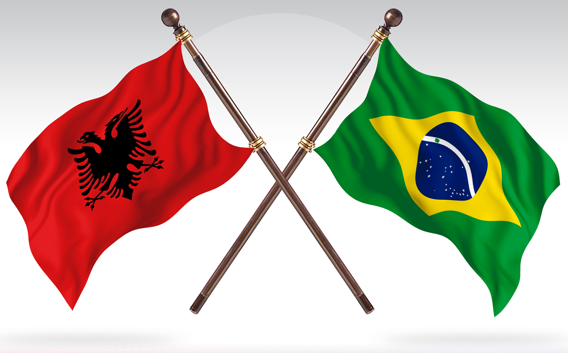 Download Иллюстрация "Albania versus Brazil Two Countries Flags - Illustration" / Albania versus Brazil Two Countries Flags - Illustration - Иллюстрация на тему графика national,patriotic,europe,asia,republic,map,flag,country,cartography,geography,nation,illustration,graphic,vector,state,world,isolated,symbol,border,icon