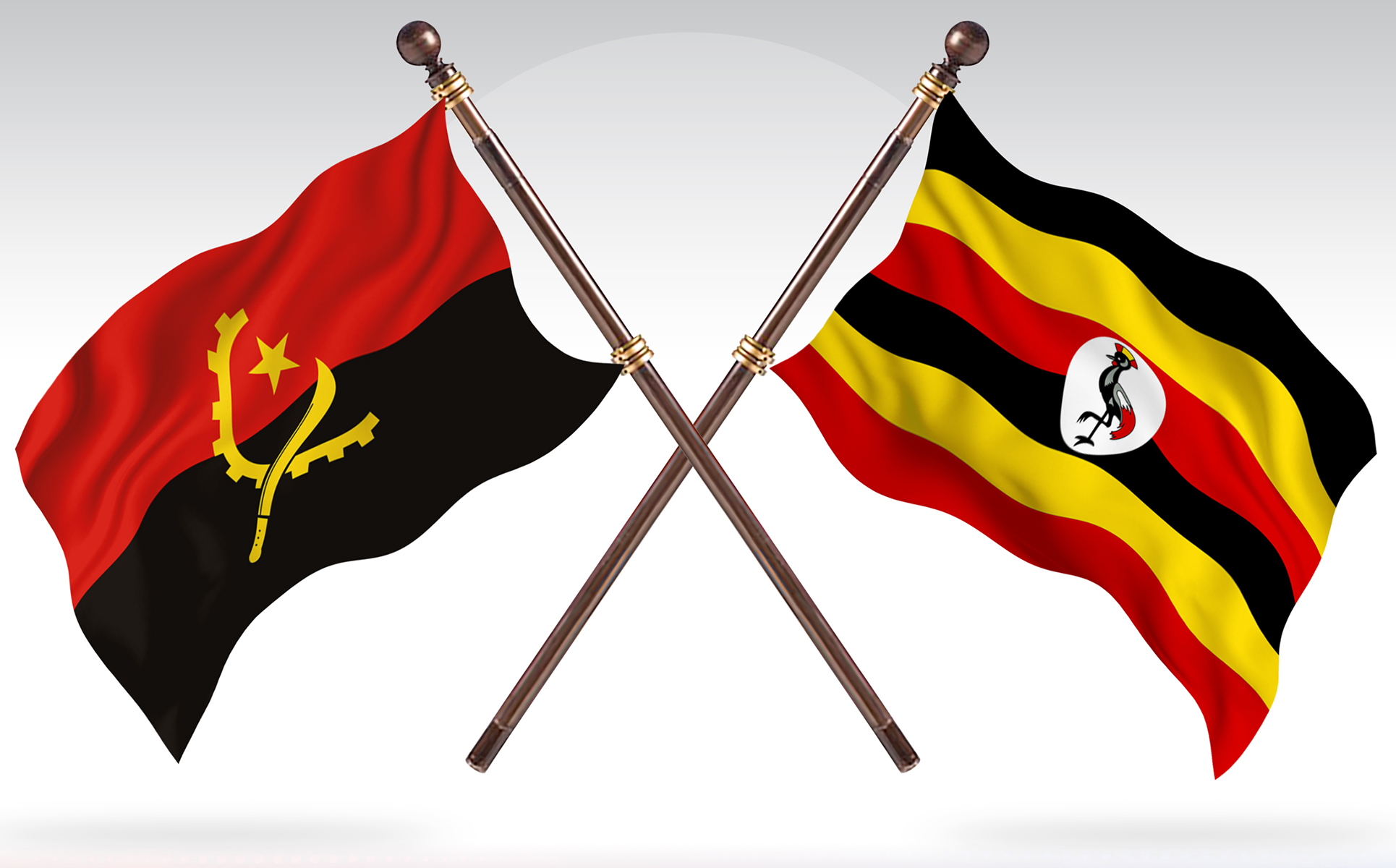Download Иллюстрация "Angola versus Uganda Two Countries Flags - Illustration" / Angola versus Uganda Two Countries Flags - Illustration - Иллюстрация на тему графика national,patriotic,europe,asia,republic,map,flag,country,cartography,geography,nation,illustration,graphic,vector,state,world,isolated,symbol,border,icon