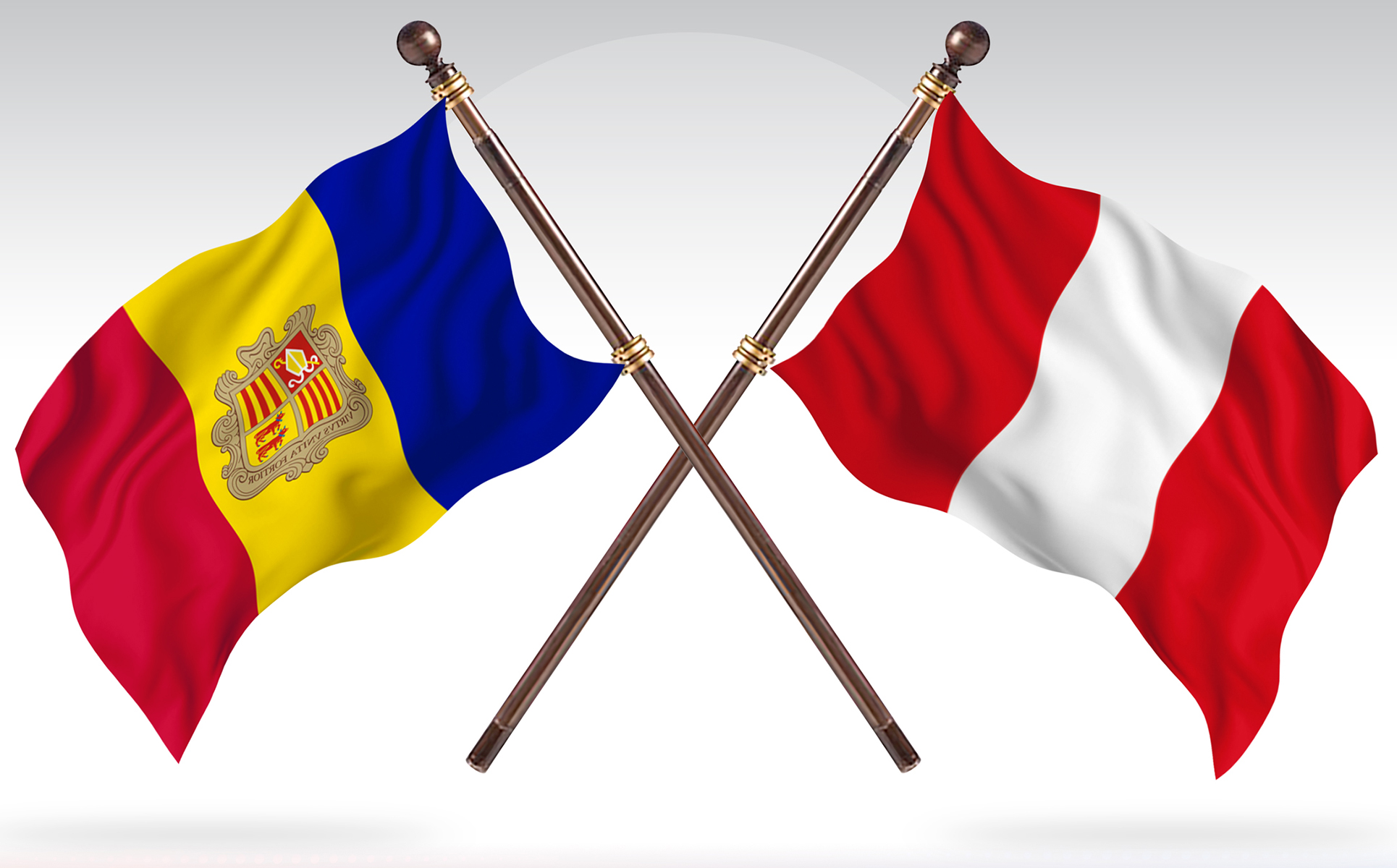 Download Иллюстрация "Andorra versus Peru Two Countries Flags - Illustration" / Andorra versus Peru Two Countries Flags - Illustration - Иллюстрация на тему графика national,patriotic,europe,asia,republic,map,flag,country,cartography,geography,nation,illustration,graphic,vector,state,world,isolated,symbol,border,icon
