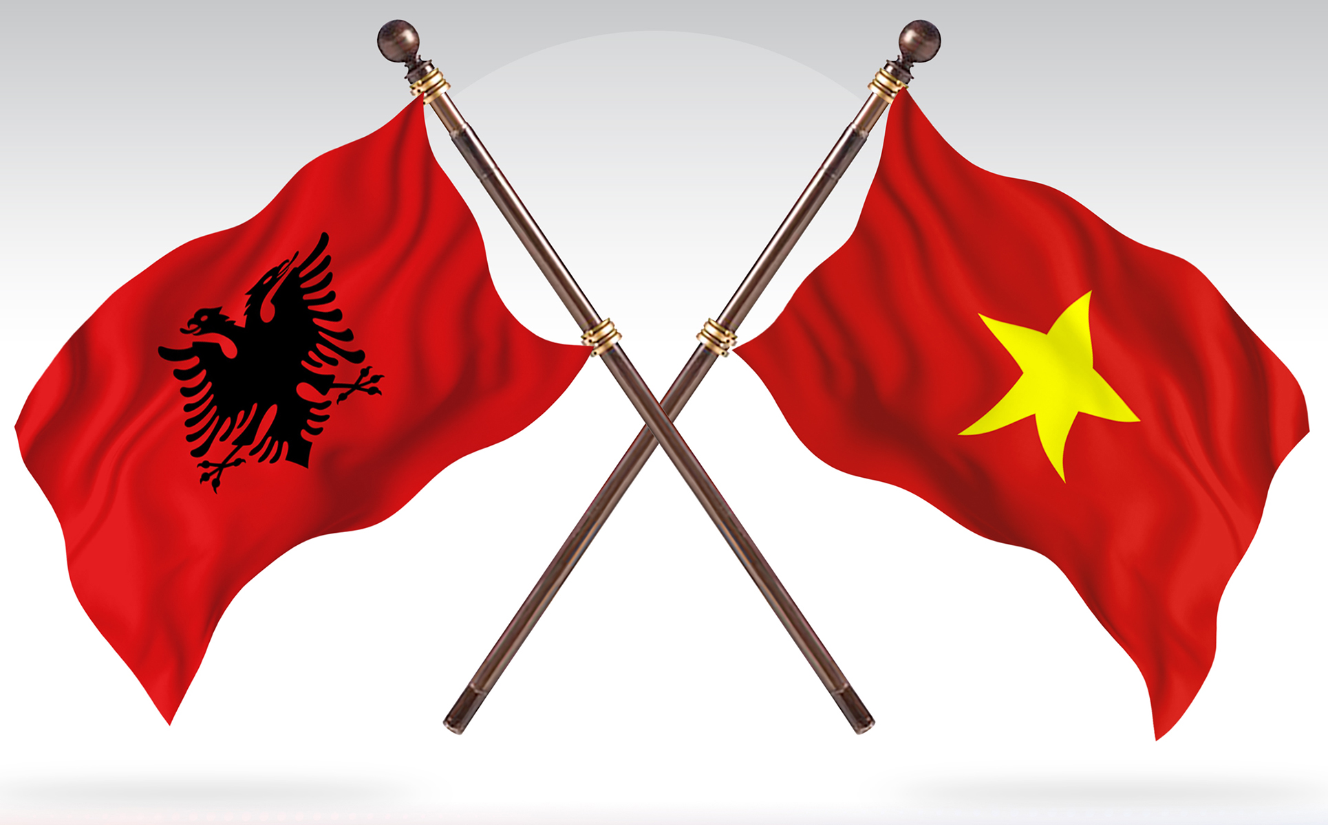 Download Иллюстрация "Albania versus Vietnam Two Countries Flags - Illustration" / Albania versus Vietnam Two Countries Flags - Illustration - Иллюстрация на тему графика national,patriotic,europe,asia,republic,map,flag,country,cartography,geography,nation,illustration,graphic,vector,state,world,isolated,symbol,border,icon
