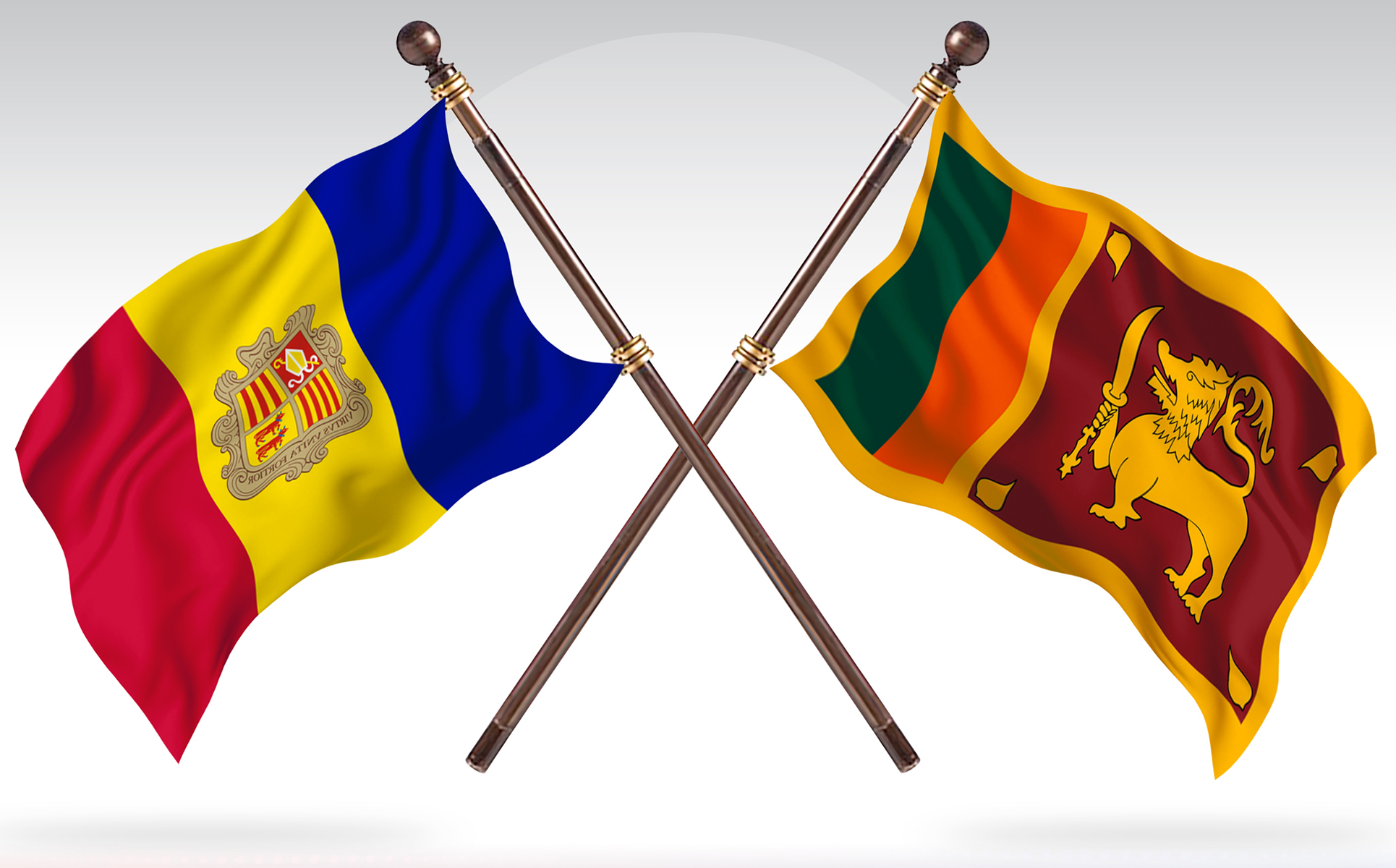 Download Иллюстрация "Andorra versus Sri Lanka Two Countries Flags - Illustration" / Andorra versus Sri Lanka Two Countries Flags - Illustration - Иллюстрация на тему графика national,patriotic,europe,asia,republic,map,flag,country,cartography,geography,nation,illustration,graphic,vector,state,world,isolated,symbol,border,icon