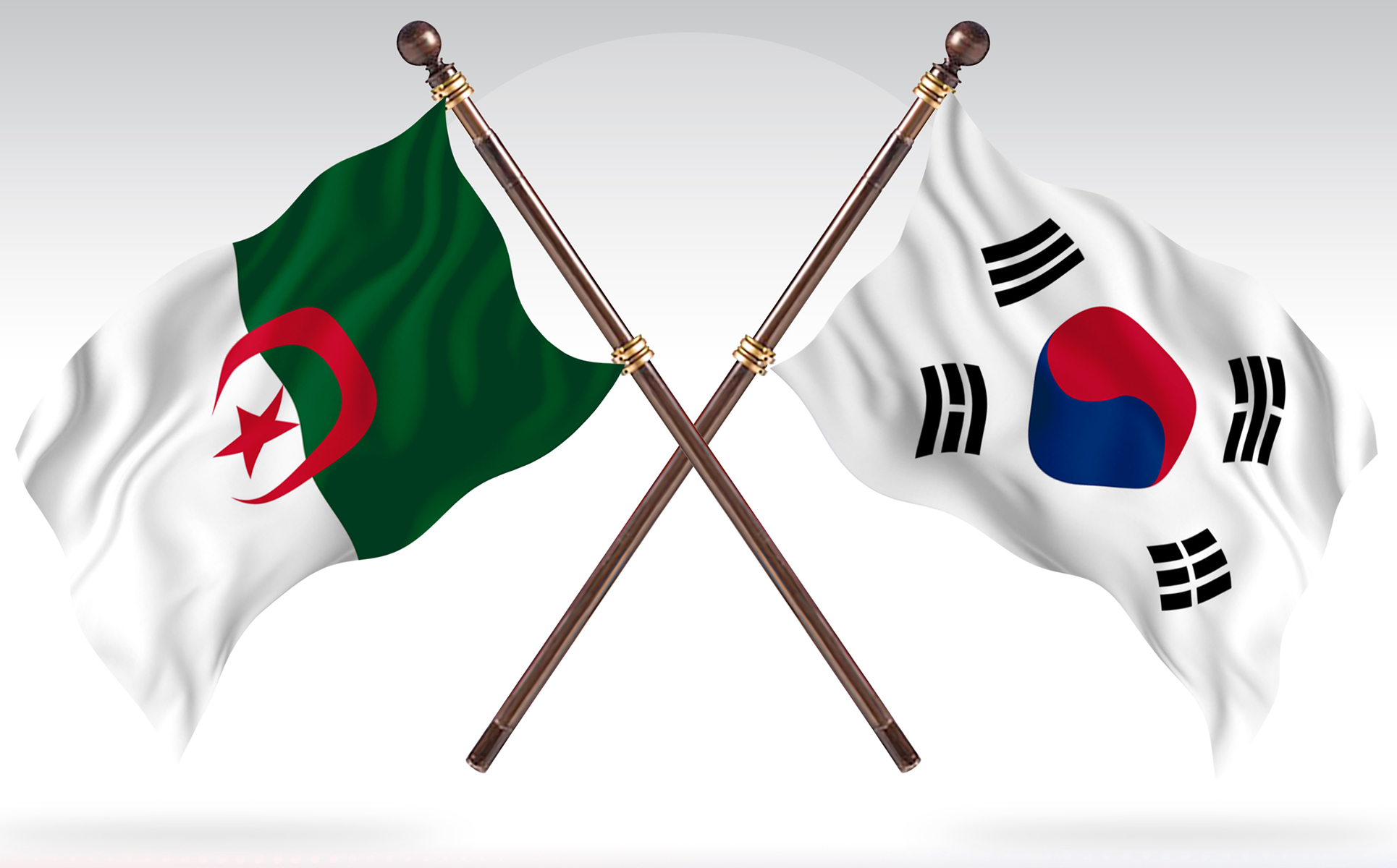 Download Иллюстрация "Algeria versus South Korea Two Countries Flags - Illustration" / Algeria versus South Korea Two Countries Flags - Illustration - Иллюстрация на тему графика national,patriotic,europe,asia,republic,map,flag,country,cartography,geography,nation,illustration,graphic,vector,state,world,isolated,symbol,border,icon